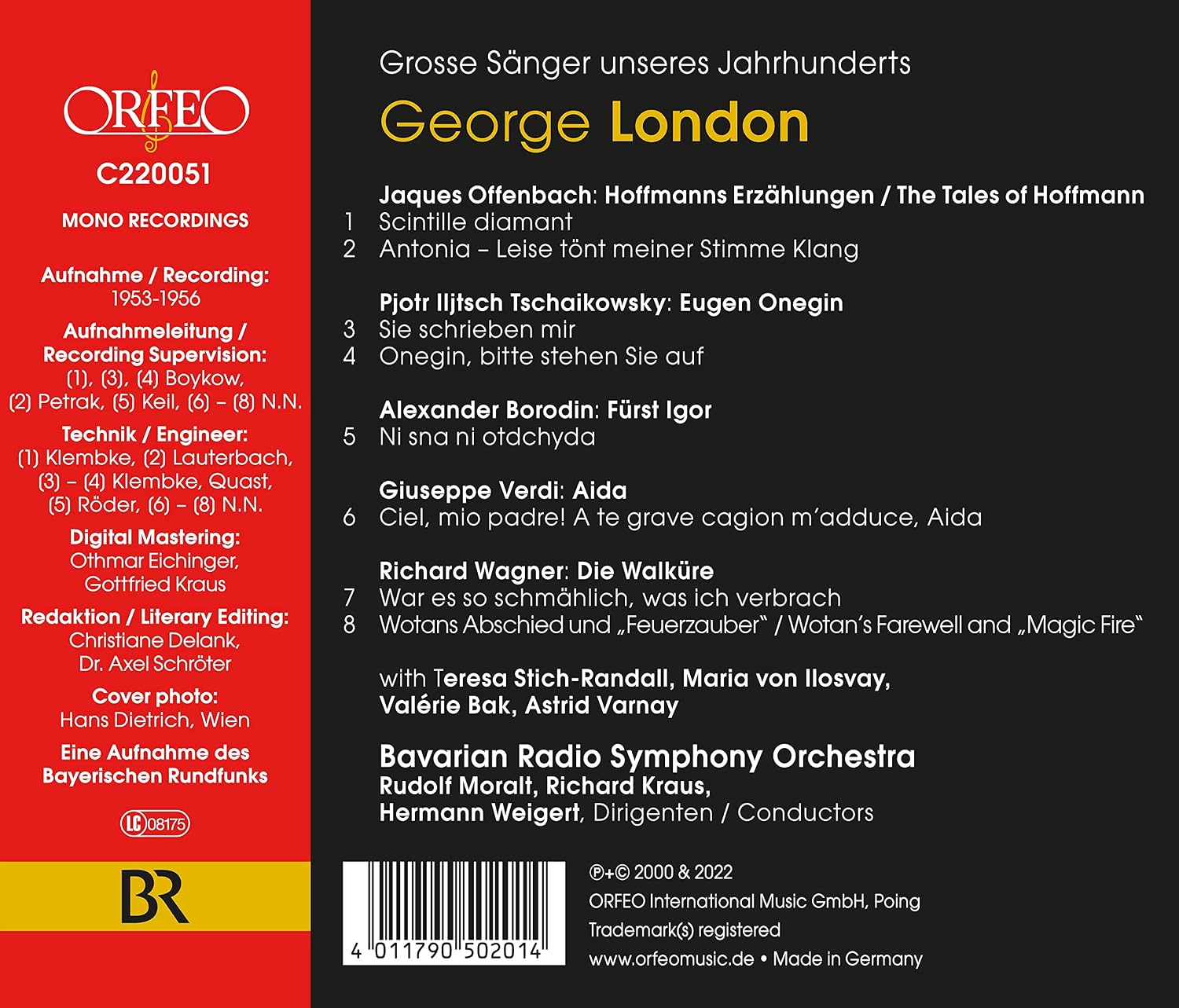 Detalle 2 de George London: Bavarian Broadcast Recordings, 1953–56 Audio CD