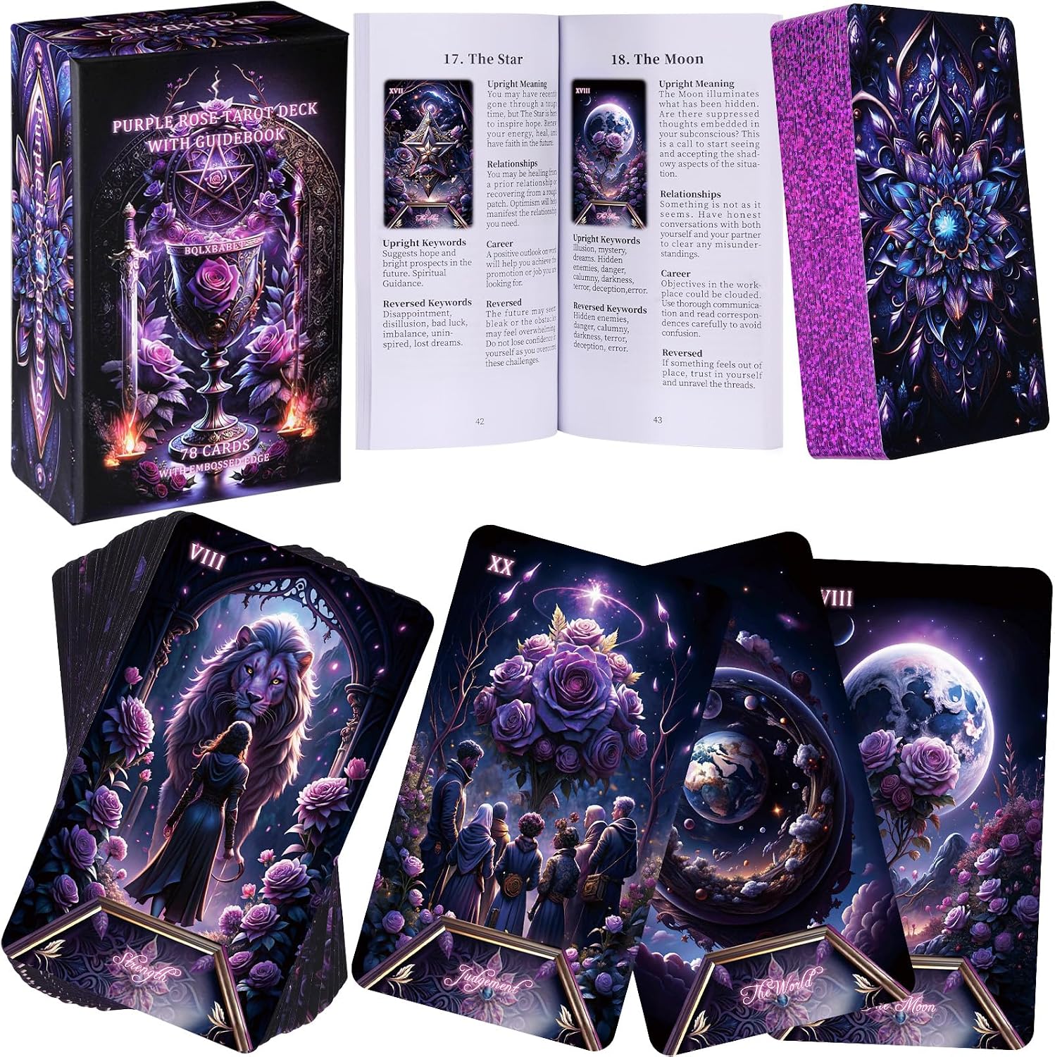 Detalle de BQLXBABLT Tarot Card Deck, 400GSM