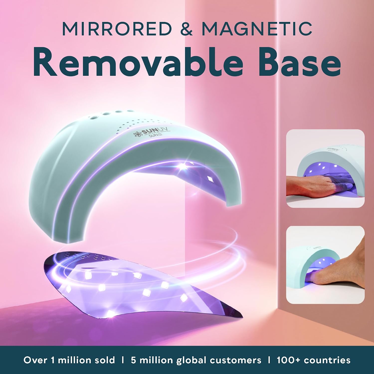 Detalle 2 de SUNUV SUNONE Blue UV LED Nail Lamp with 3 Timers and Removable Base
