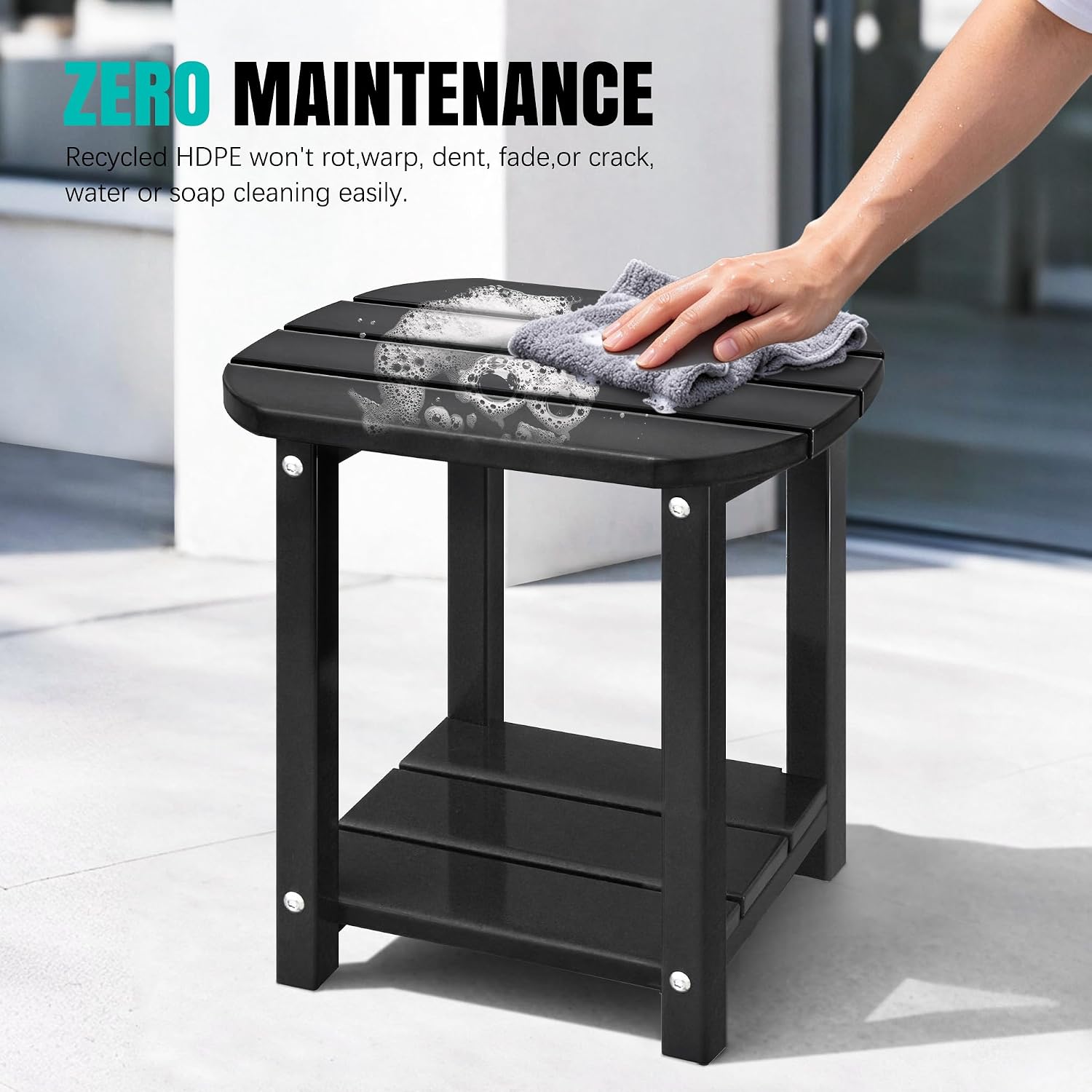 Detalle de LZRS Patio Side Table, HDPE