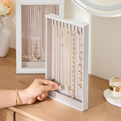 Thumbnail 6 de Lolalet Necklace Organizer Box: 2‑Layer Jewellery Display Case in White