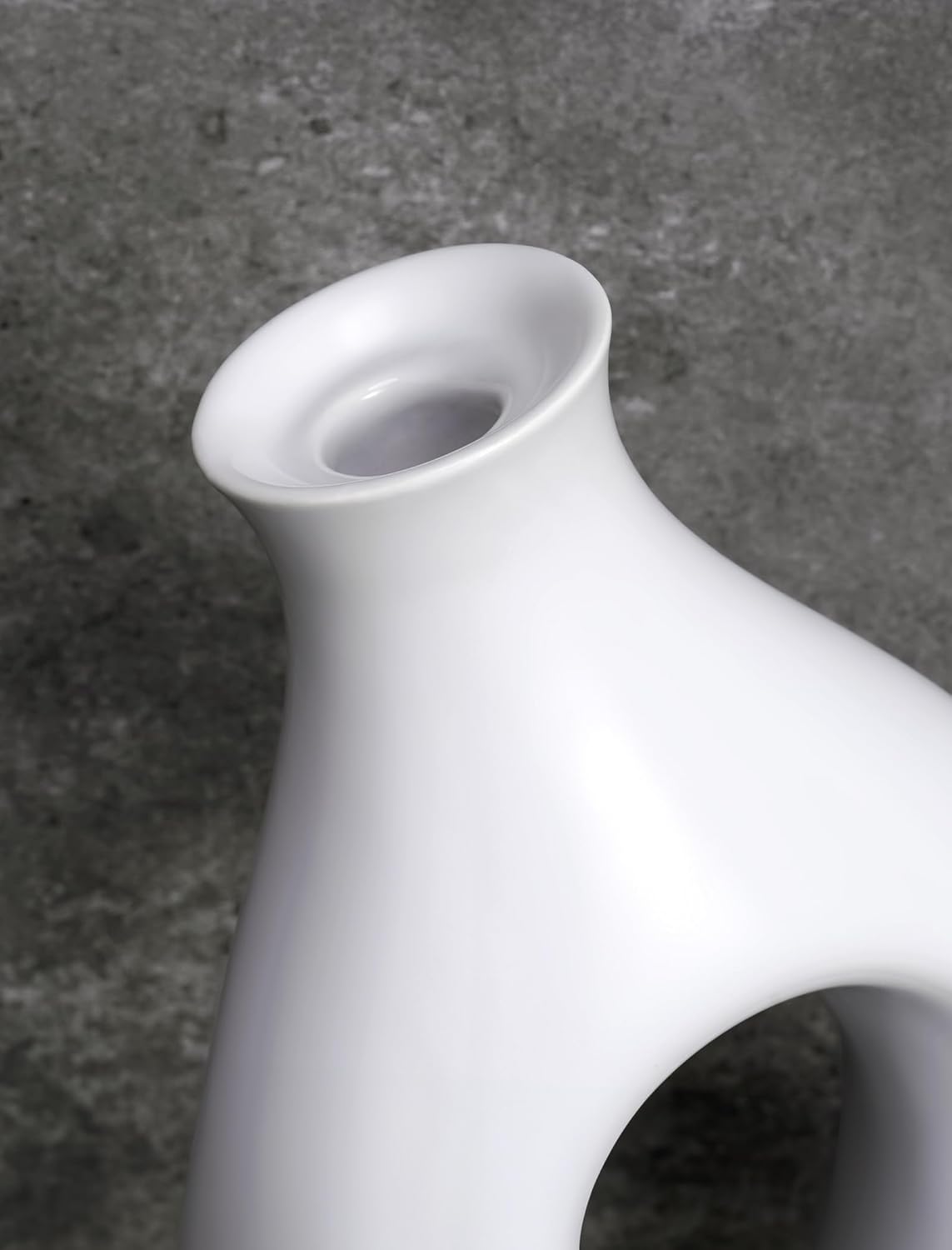 Thumbnail 3 de NiHome 7.9 Inch White Ceramic Vase — Modern Minimalist Decor for Nordic, Farmhouse and More