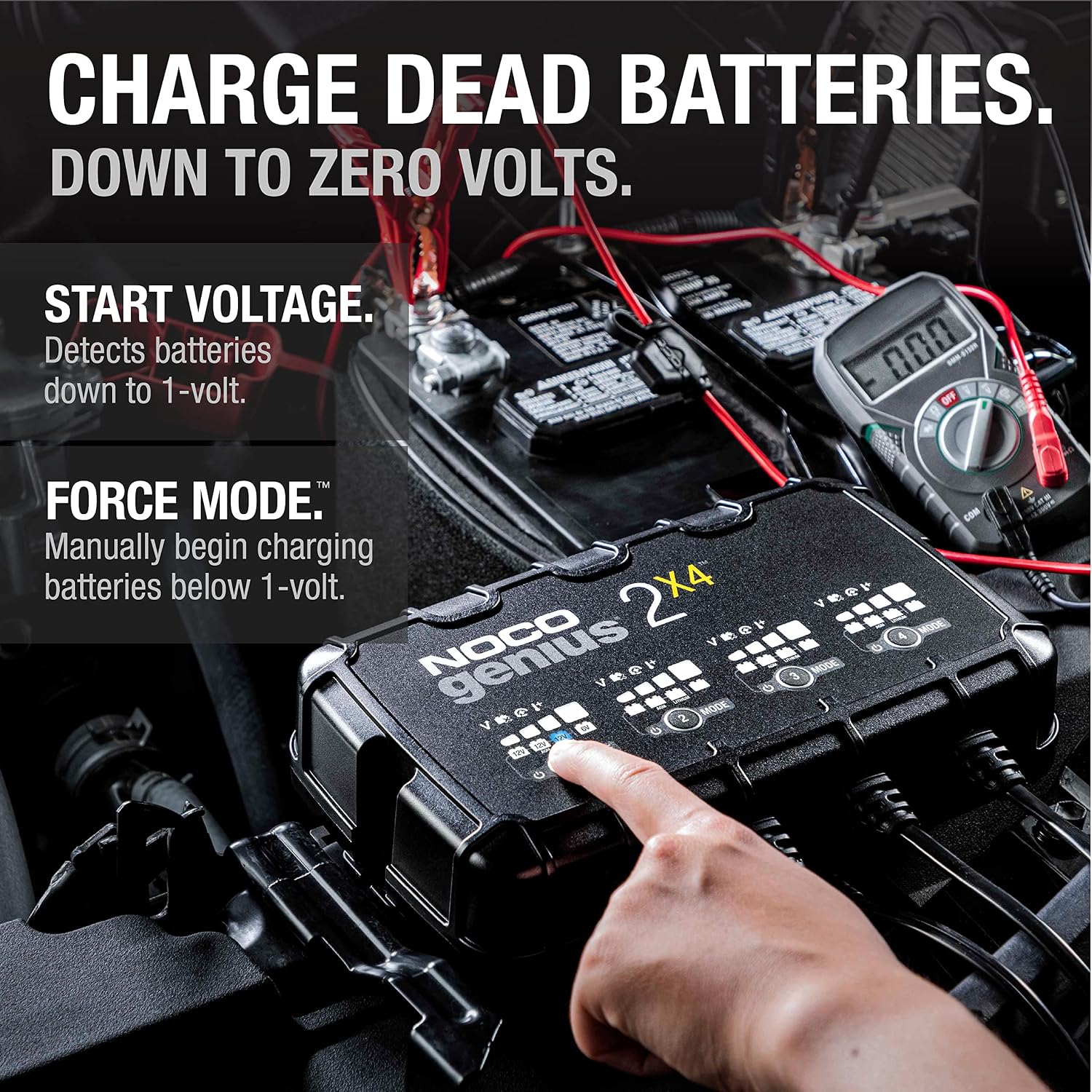 Detalle de NOCO GENIUS2X4 4-Bank Smart Battery Charger, 8A, 6V and 12V