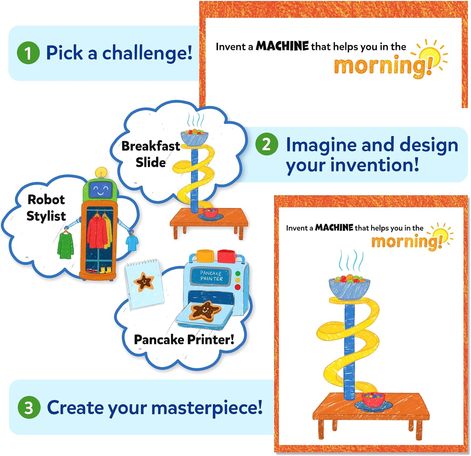Detalle de Skillmatics Invention Drawing Activity Book, 8.8 × 6.5 in