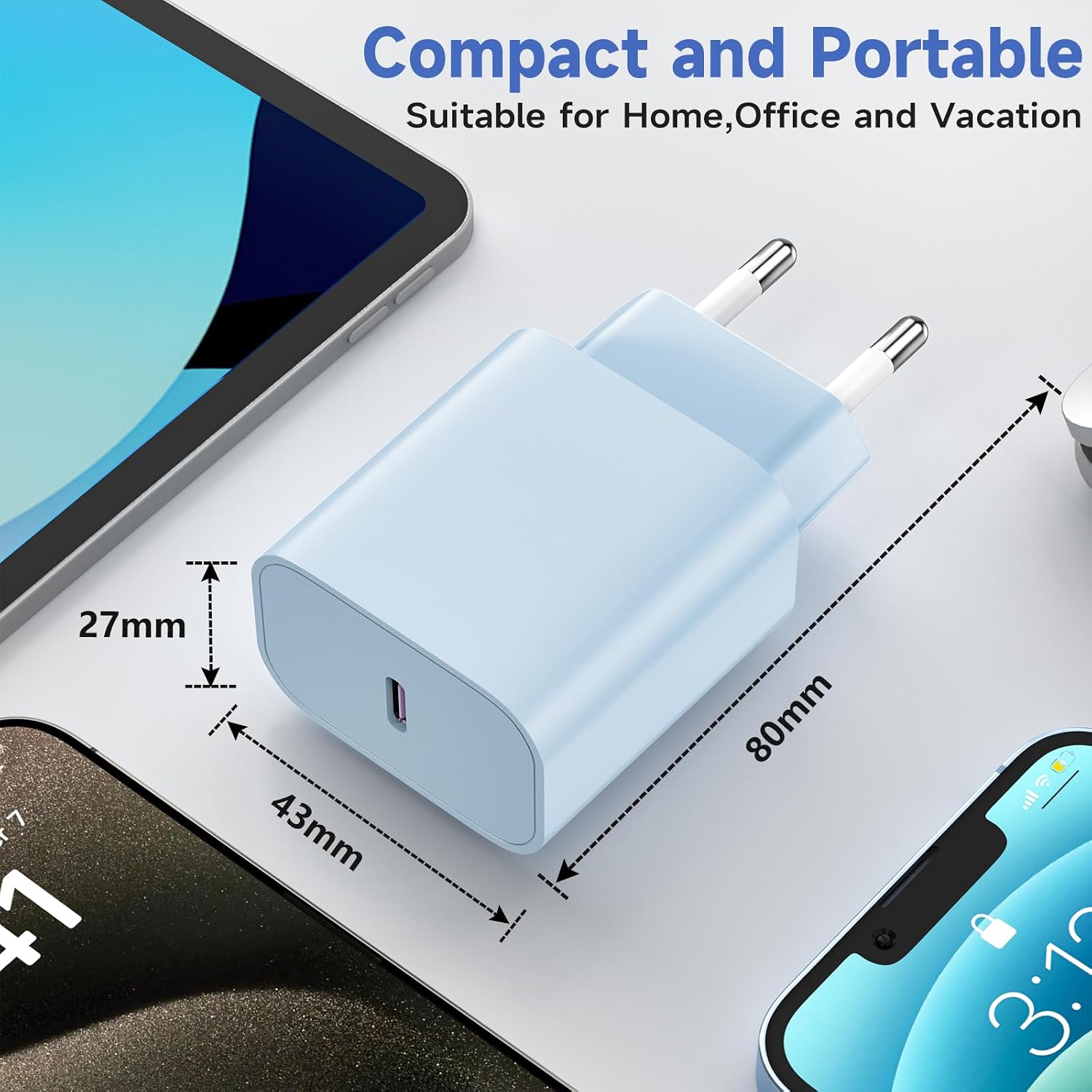 Detalle 2 de Apple 20W Cargador Rápido USB-C con Cable Lightning