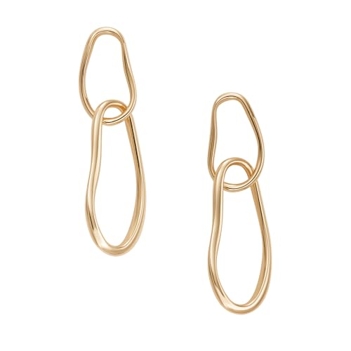 Detalle 2 de Skagen Anja Pebbles SKJ5007710 pendientes colgantes oro sepia 💍