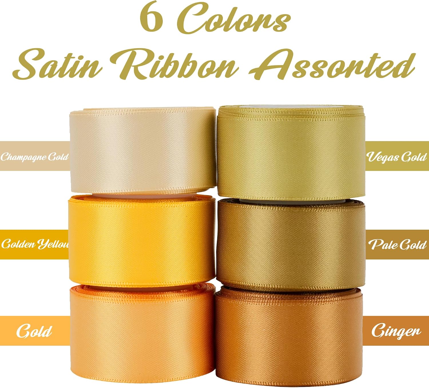 Thumbnail 1 de HUIHUANG Satin Ribbon 1-Inch
