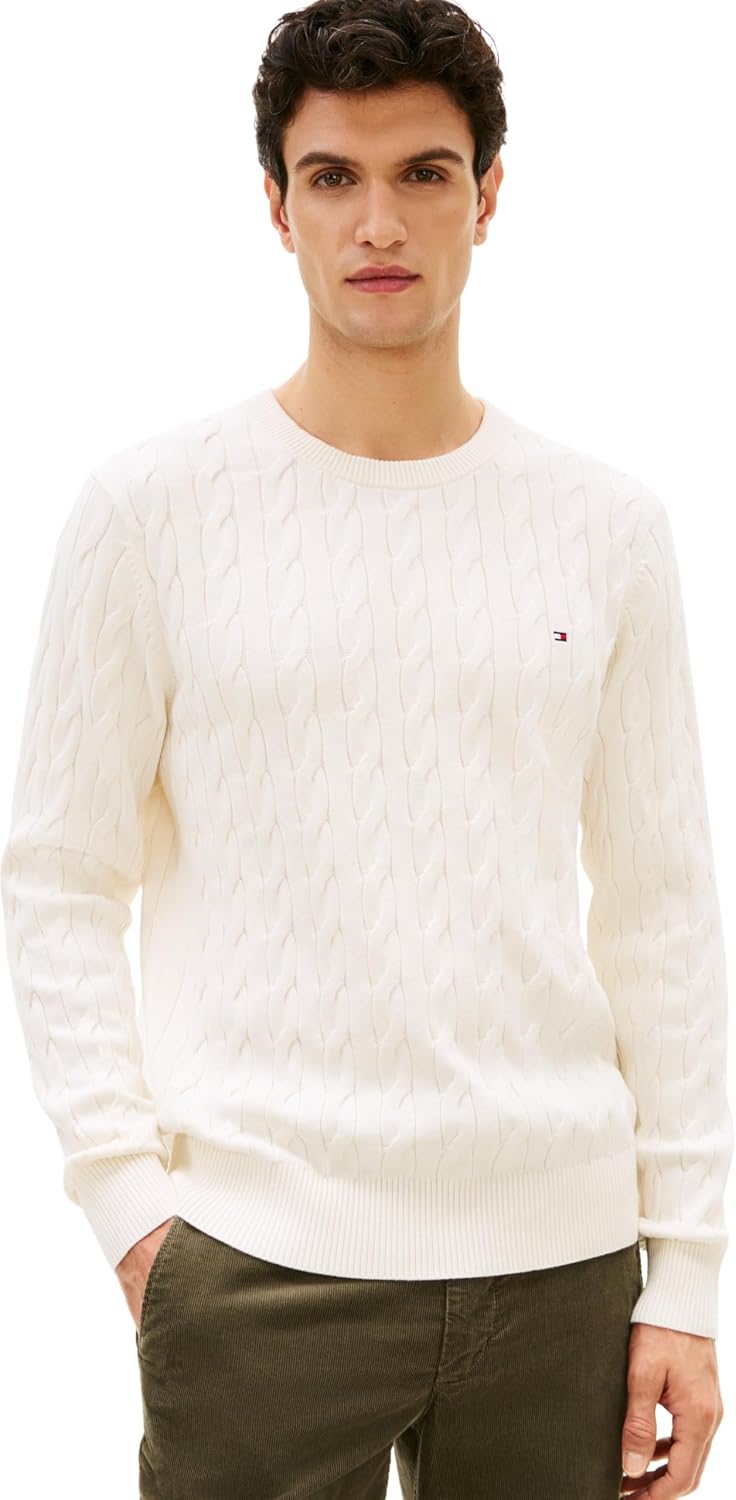 Thumbnail 6 de Tommy Hilfiger Classic Cotton Cable Crew Neck Pullover