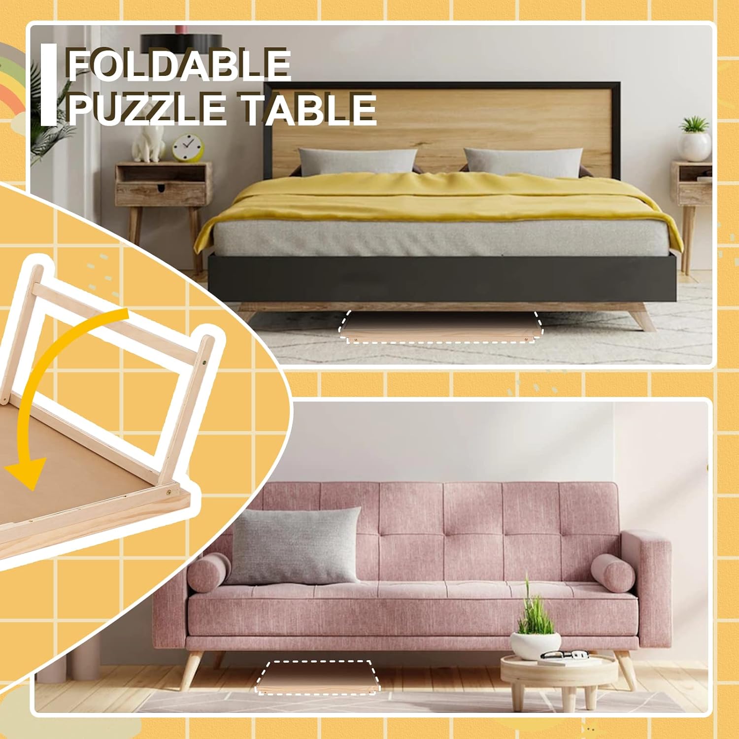 Detalle de Yacona Puzzle Board 1500 Pieces: Folding Table with Drawers & Cover