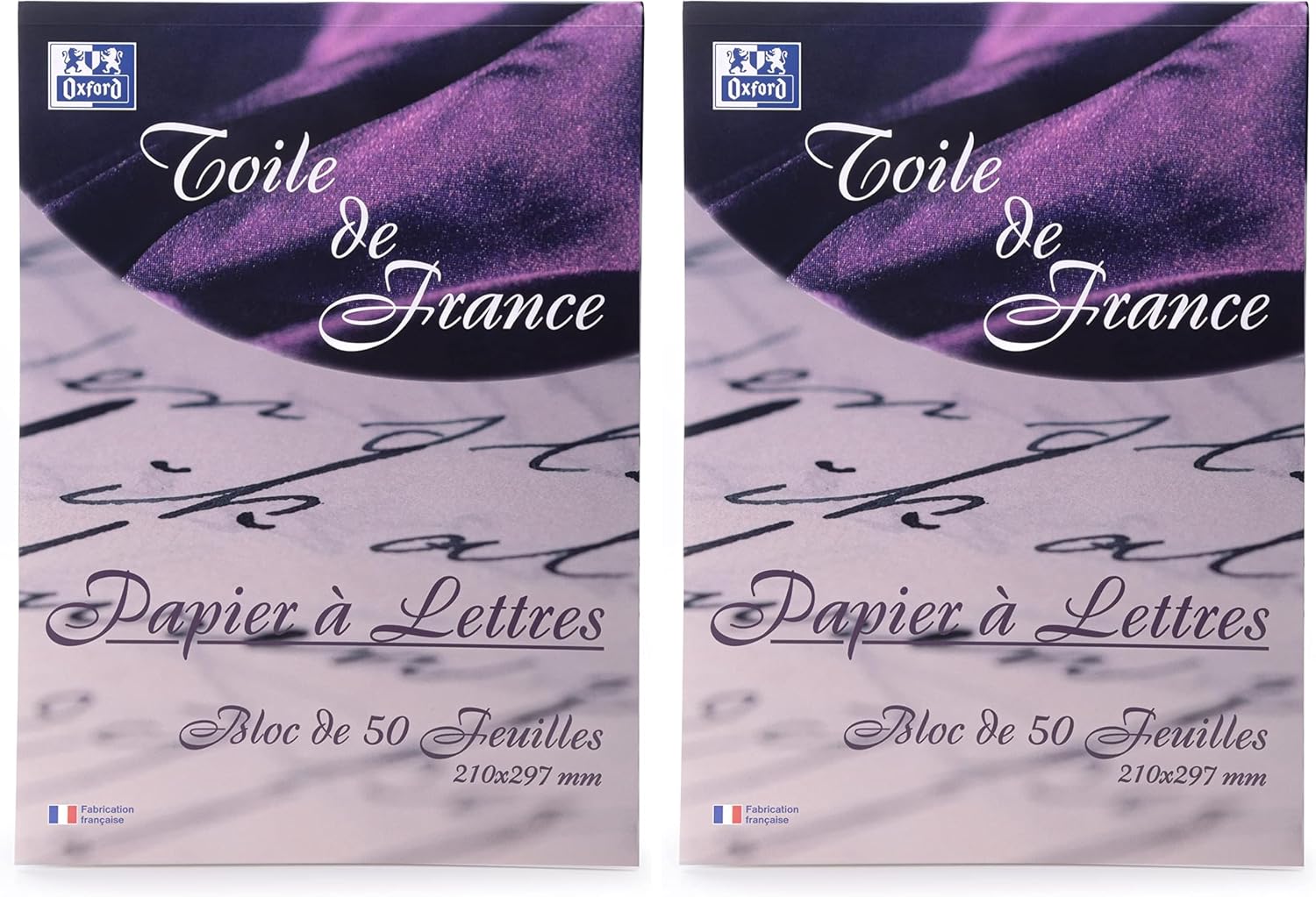 Detalle de Oxford Correspondance Toile de France - Papier à lettres A4 Blanc, 90 g/m²