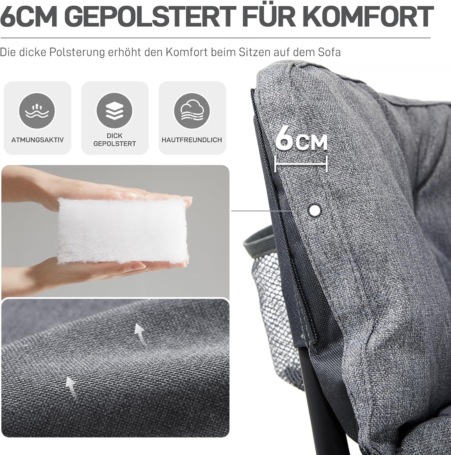 Thumbnail 4 de EVER ADVANCED Campingstuhl 124 cm 2-Sitzer