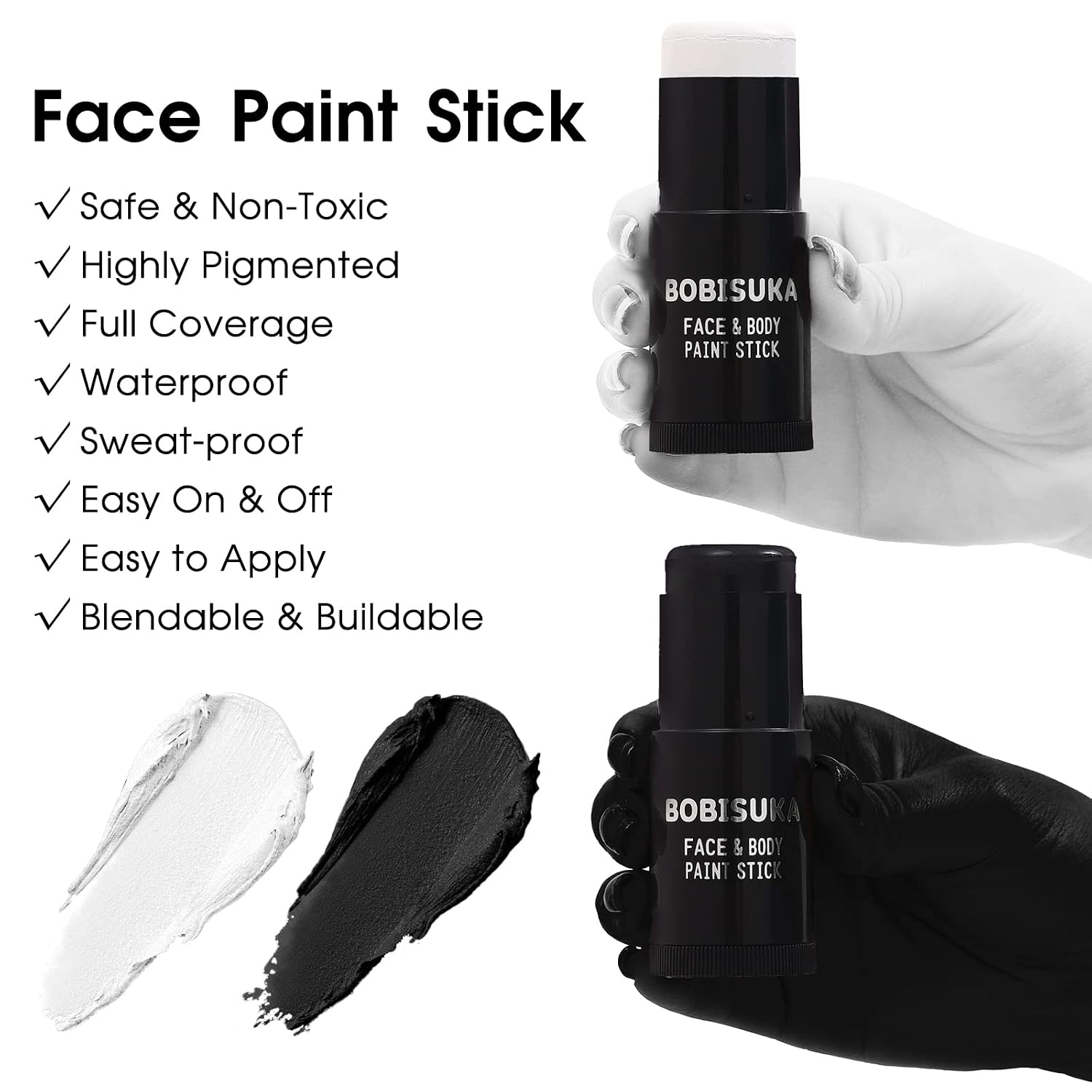 Detalle 2 de BOBISUKA Face Paint Stick Set with Setting Powder