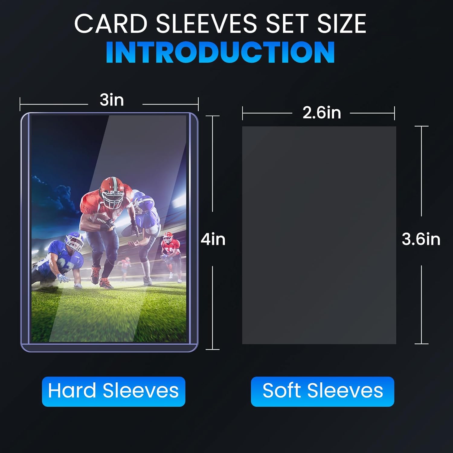Thumbnail 1 de 200 Card Sleeves Top Loaders + 100 Soft Sleeves: Clear Protection for Standard Trading Cards