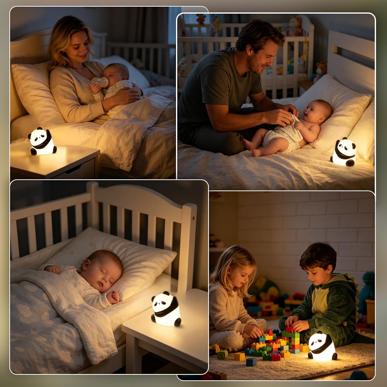 Thumbnail 5 de GOODEA Nachtlicht Kinder – Panda aus Silikon, klopfbar, dimmbar & USB-Aufladbar