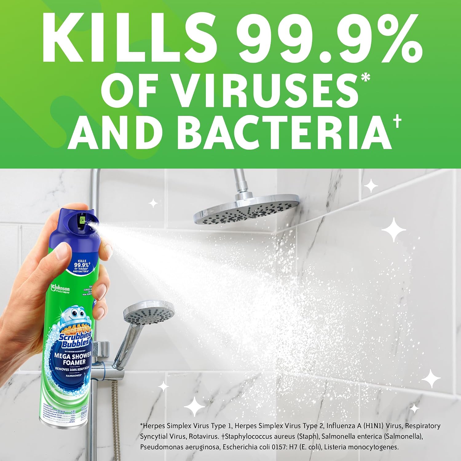 Detalle 2 de Scrubbing Bubbles Mega Bathroom Foam Cleaner with Rainshower Scent (2 x 20oz)