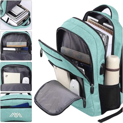 Detalle de YAMTION Backpack for Men – 15.6" Turquoise Laptop Daypack for School, Work and Travel