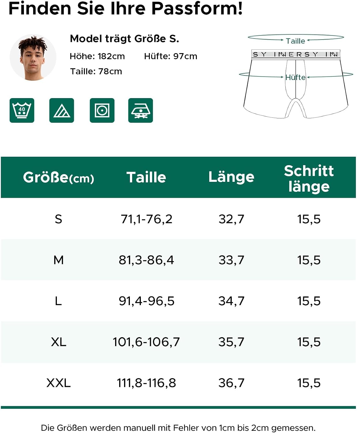 Detalle 2 de INNERSY boxershorts i bambu för herr, 4-pack luftiga sportunderkläder