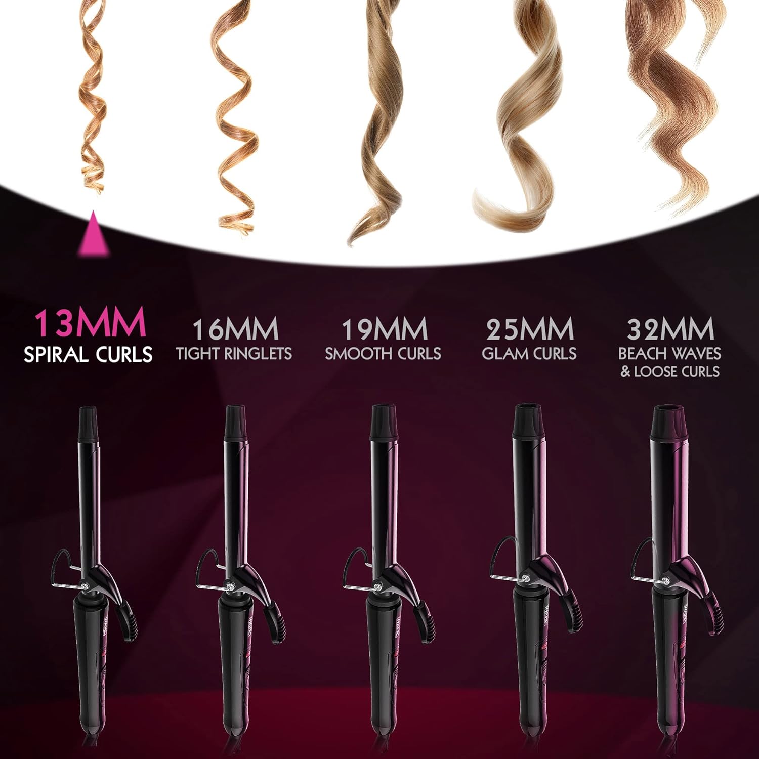 Detalle de Wahl Curling Tong 13mm: Ceramic-Coated Barrel for Smooth, Shiny Curls
