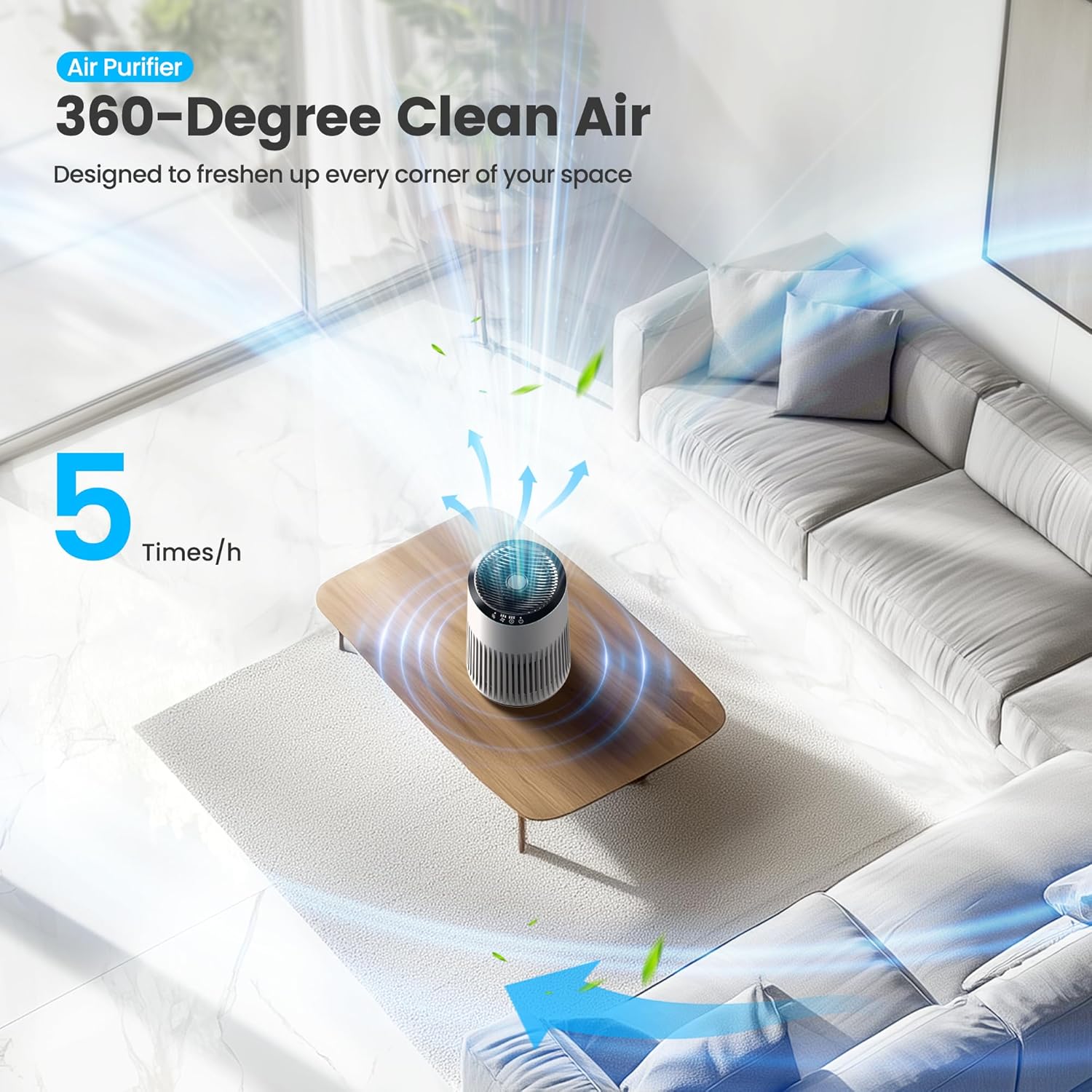Detalle 2 de MERONTE MR2566 air purifier 1-pack for bedroom