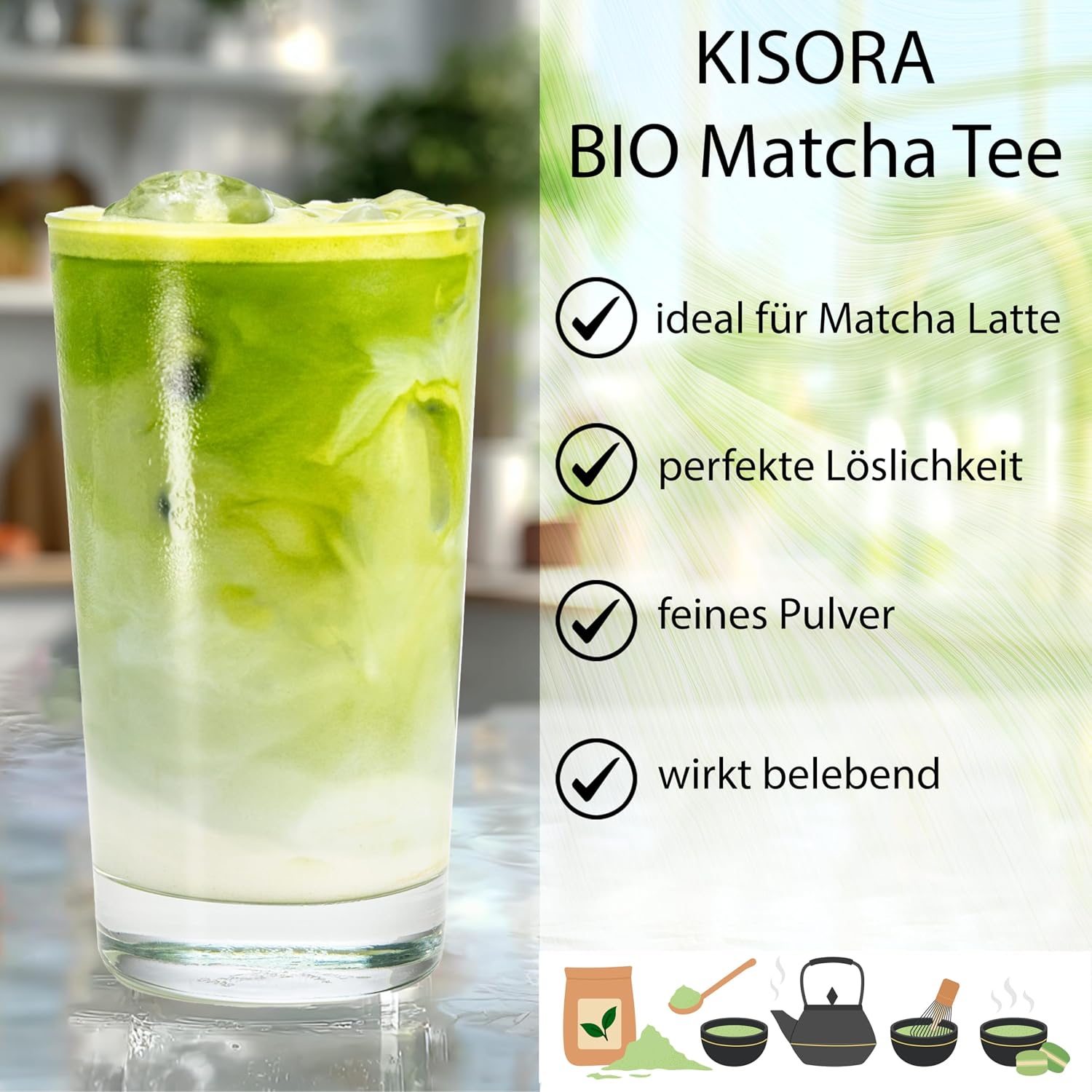 Detalle de Matcha Pulver Ceremonial Grade BIO 100g đ”