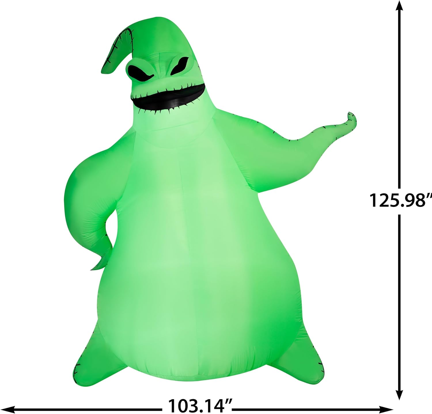 Detalle de Gemmy 558945 Oogie Boogie 10.5-Ft Lighted Halloween Inflatable