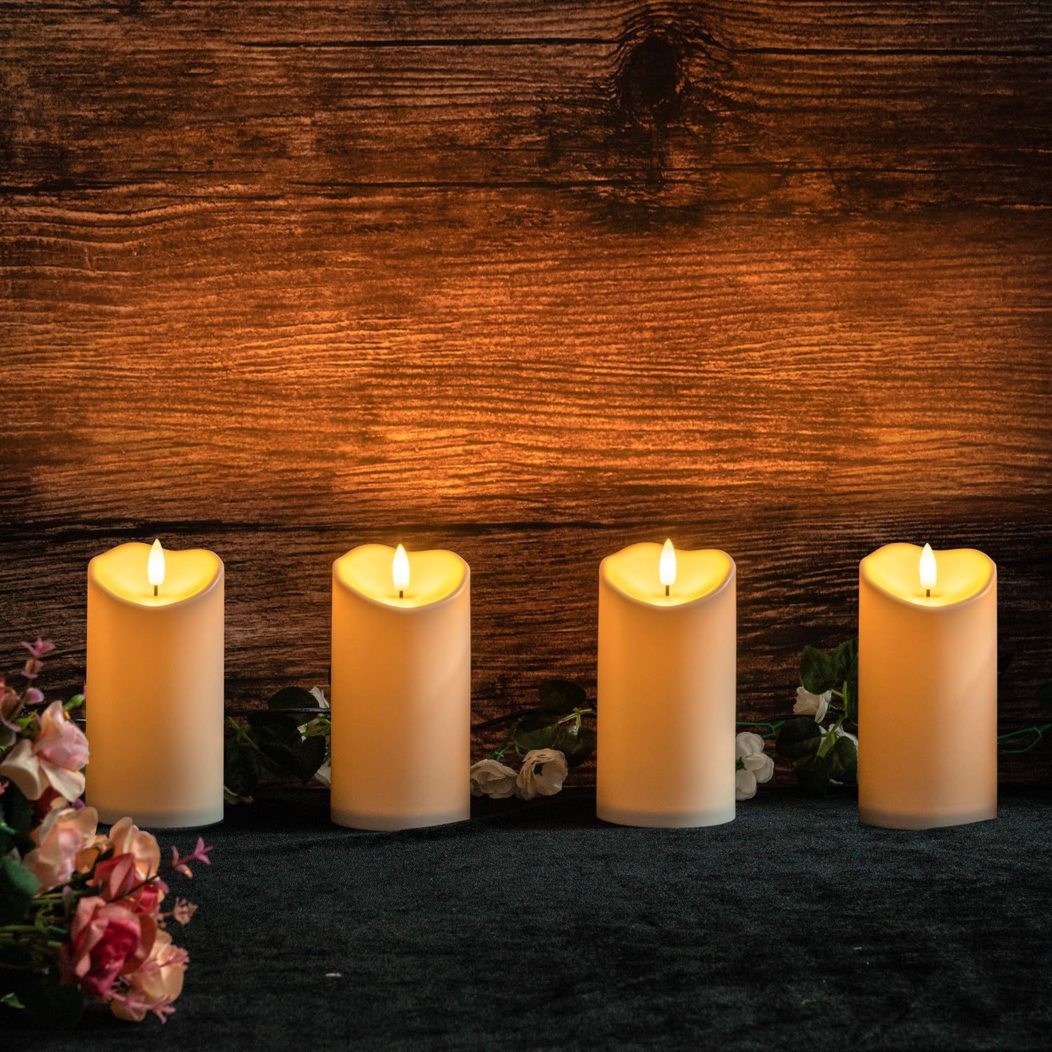 Thumbnail 4 de AMAGIC Ivory White LED Flameless Candles, 3" x 6", Waterproof, Remote Timer