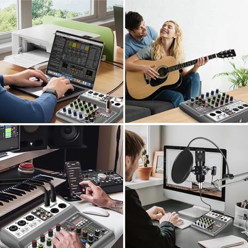 Thumbnail 7 de Aveek Mezclador de Audio 5Canales con Interfaz de Grabación para PC Soundboard
