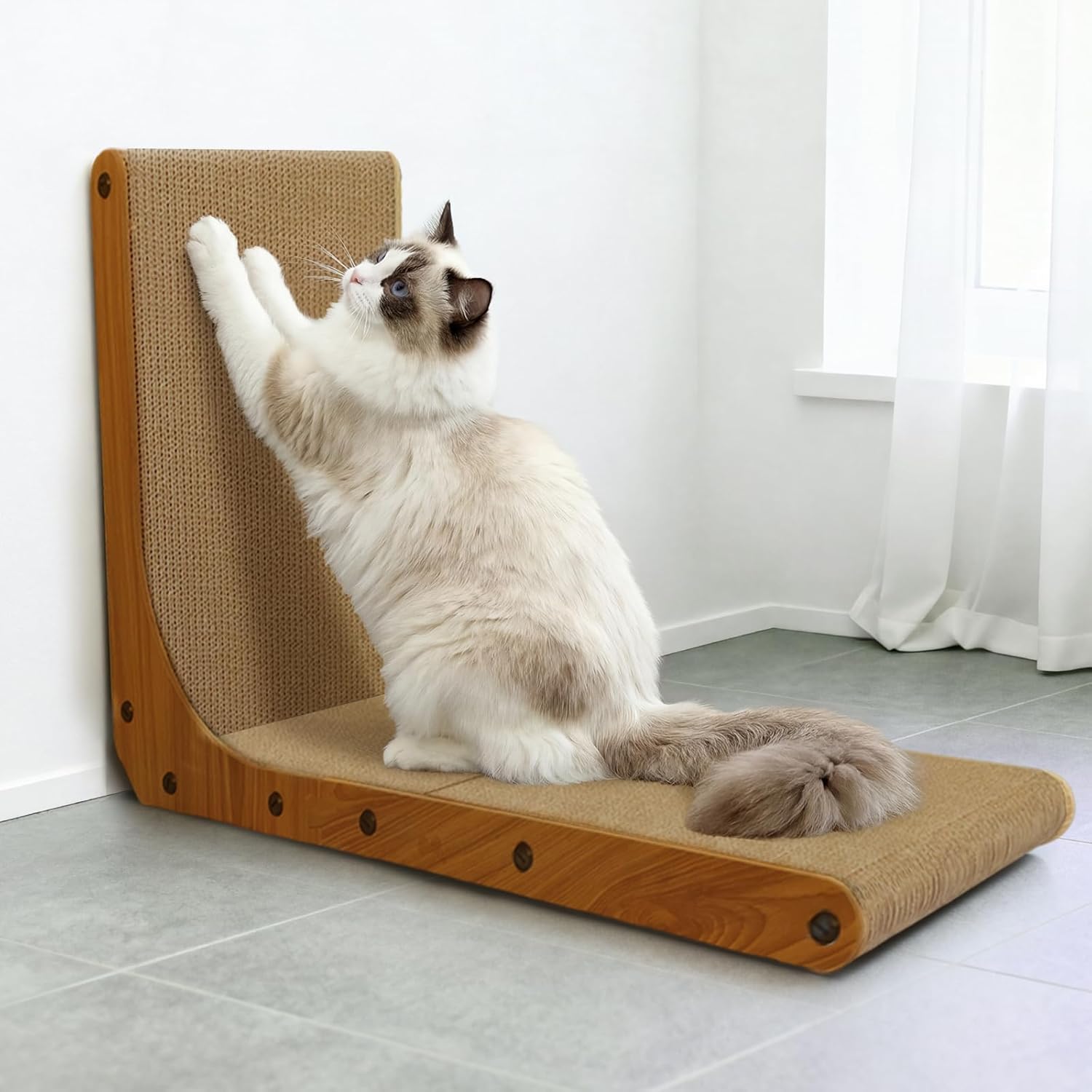 Thumbnail 6 de AGYM Cat Scratcher, 26 inch L‑Shape Cardboard Scratching Pad for Indoor Cats