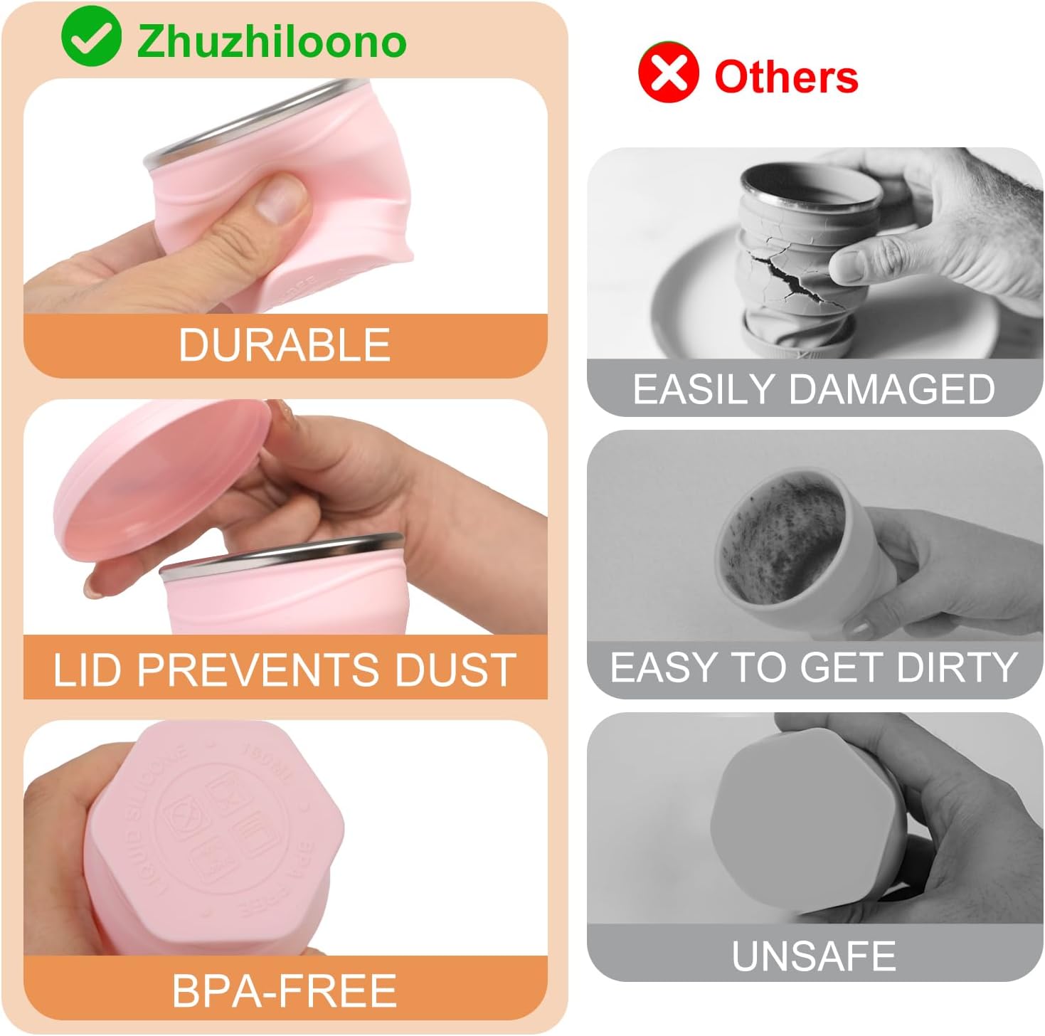Detalle 2 de Zhuzhiloono Collapsible Cup, 6 oz