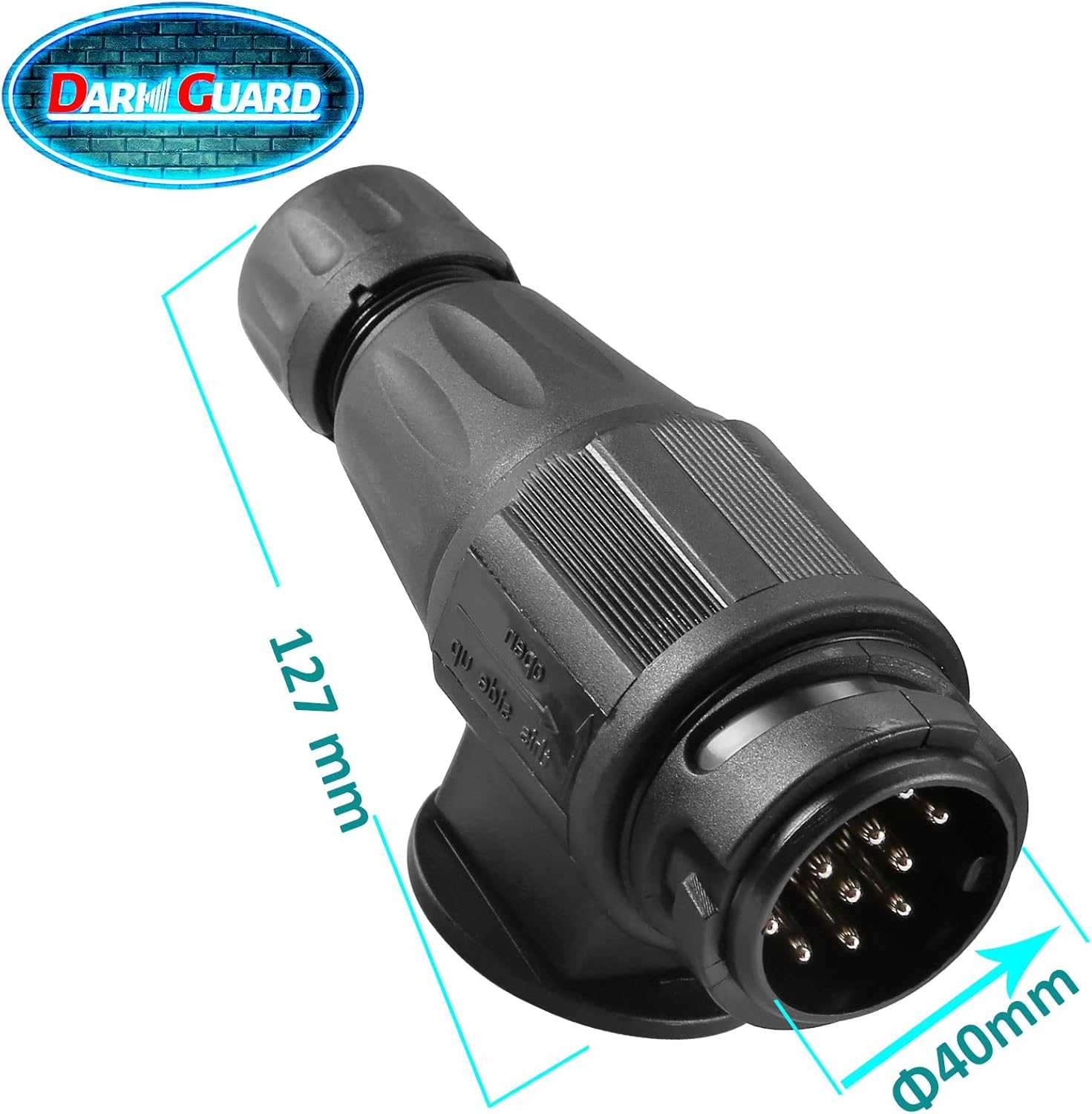 Detalle 2 de DARKGUARD Plug 13-Pin Trailer Plug – 12V Vehicle Lighting Connector