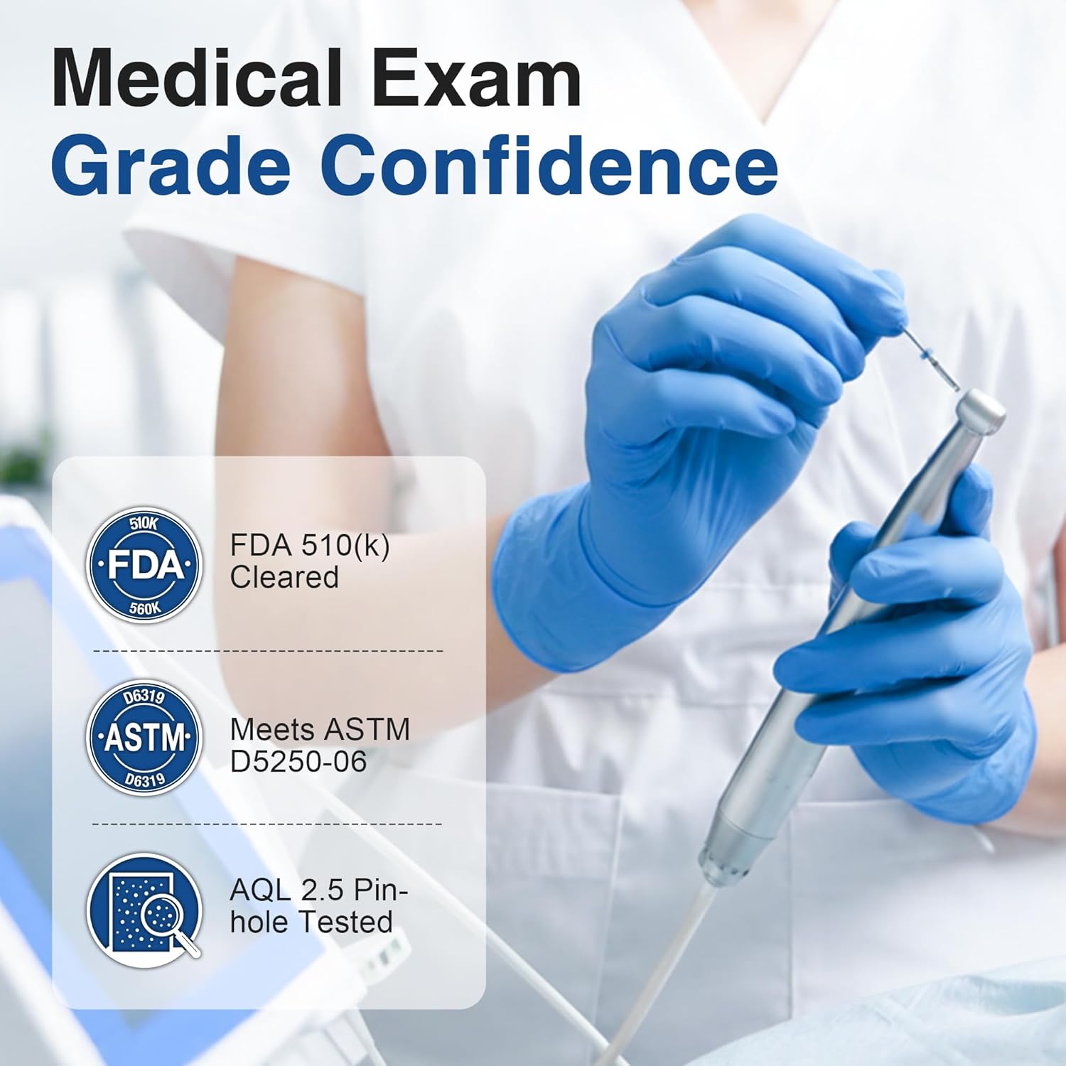 Thumbnail 1 de Schneider Vinyl Synthetic Exam Gloves, 4 Mil – Latex Free, Food Safe & Ambidextrous