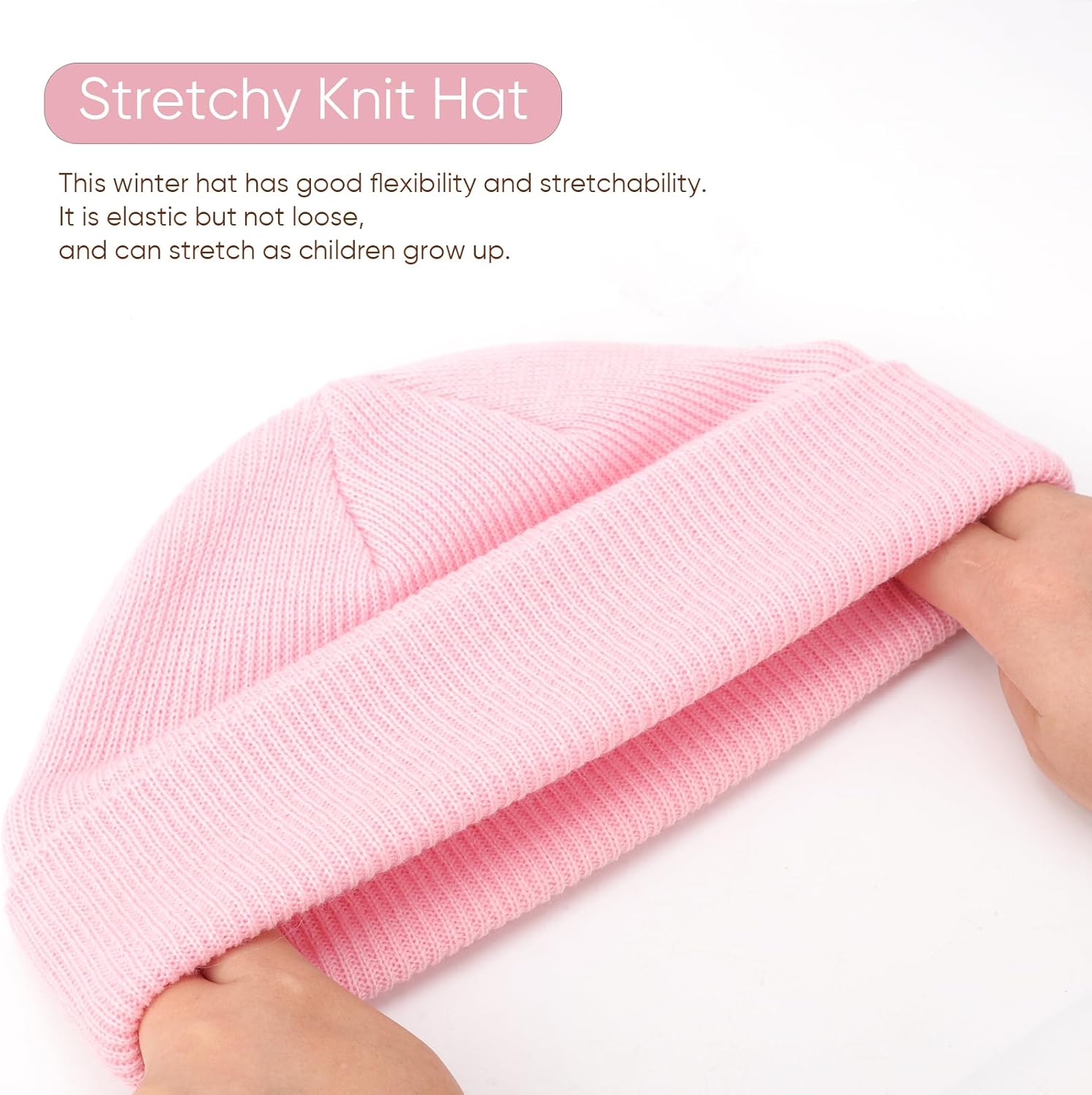 Thumbnail 5 de DRESHOW Toddler Beanie Kids Winter Hat (double-layer knit, soft polyester) for ages 3 months–6 years