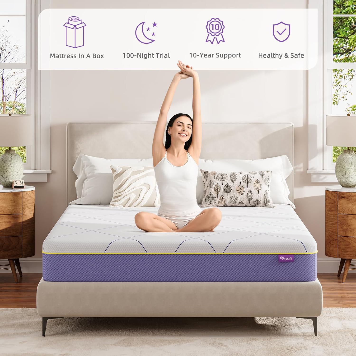 Thumbnail 4 de Vesgantti 20cm Double Memory Foam Mattress 135x190 cm