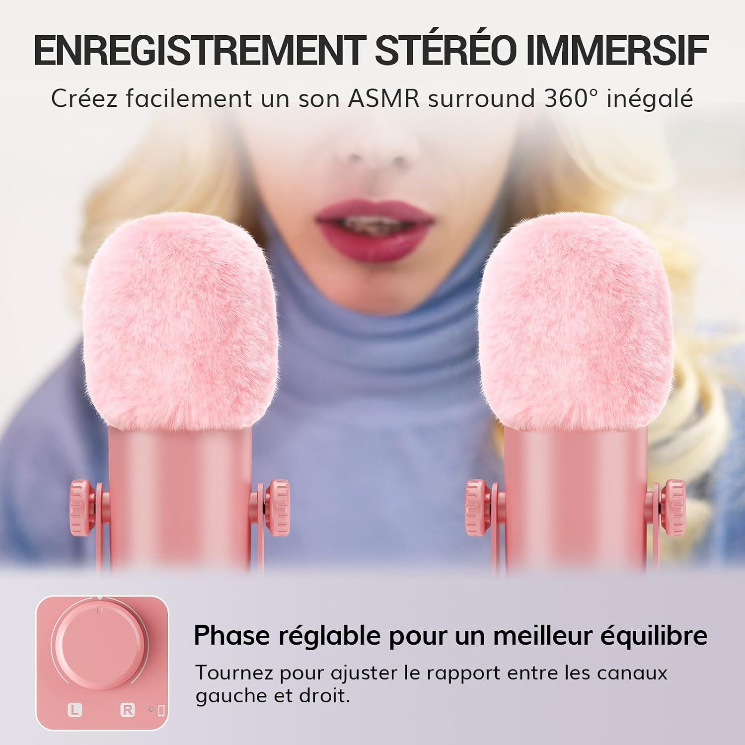 Thumbnail 3 de TONOR ASMR-set met dubbele condensatormicrofoons, audio-interface en 192 kHz