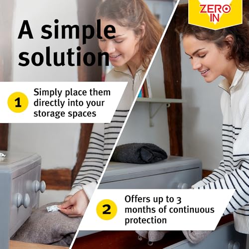 Detalle de Zero In New Generation Moth Balls – Advanced Transfluthrin Moth Killer for Wardrobes (30 Pack)