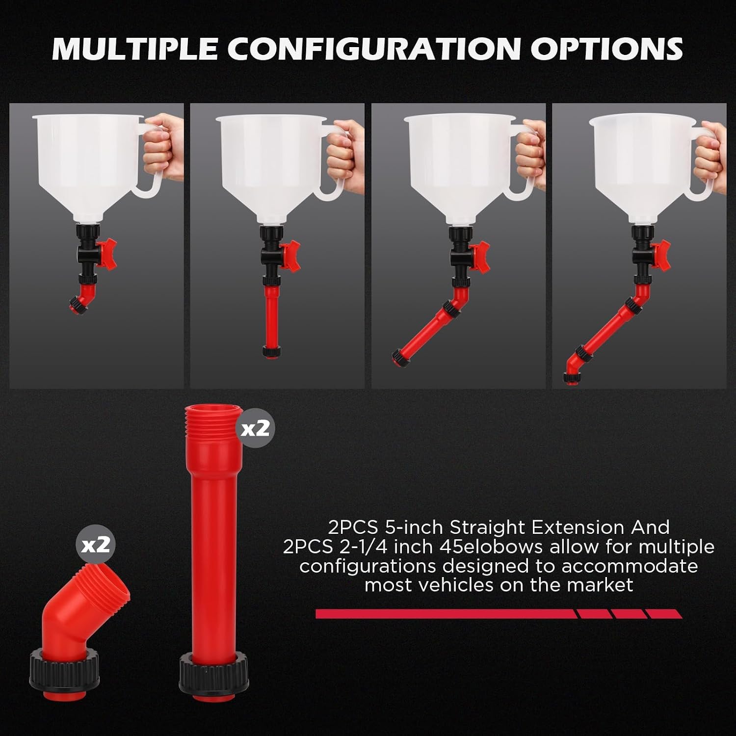 Detalle 2 de No-Spill Coolant Filling Funnel Kit 22pc đź›