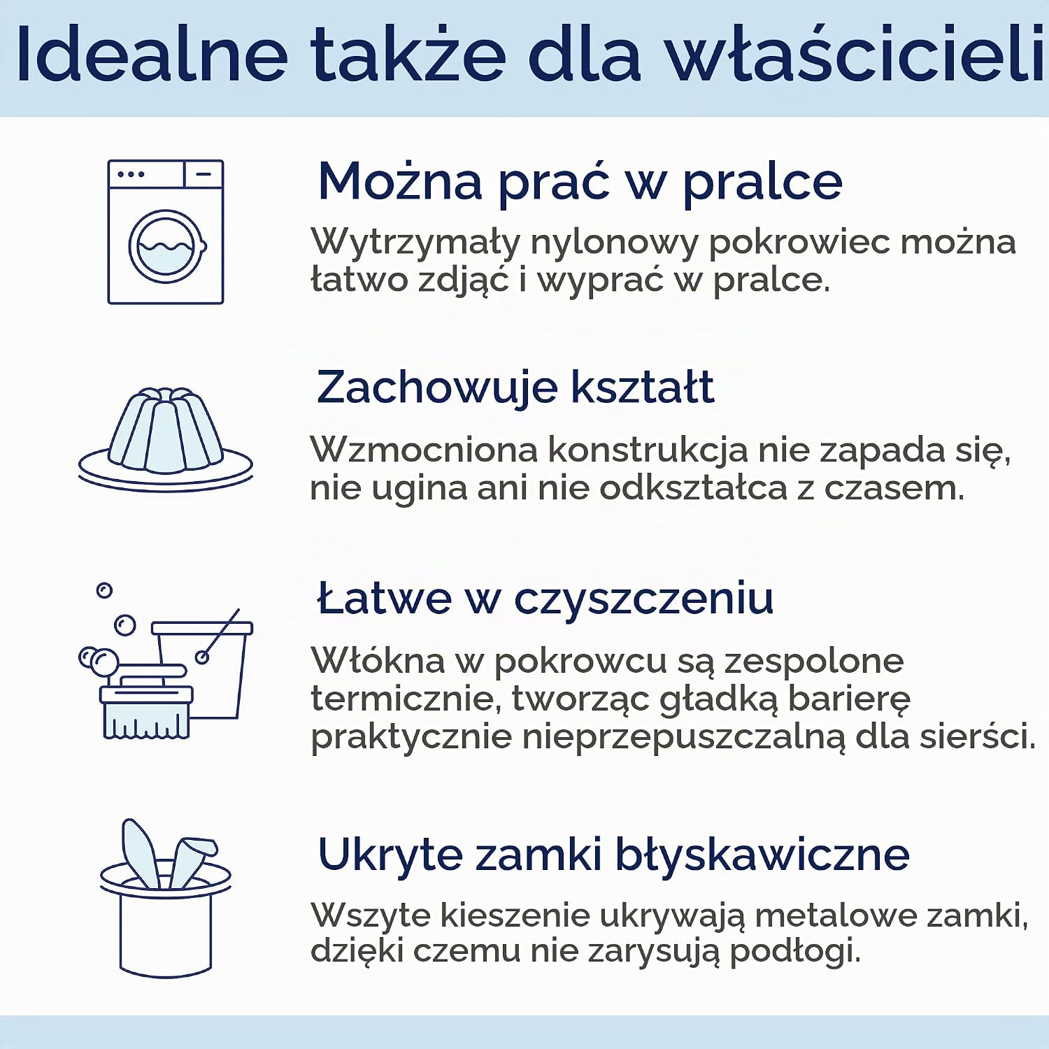 Detalle 2 de Casper Pt0000046 małe legowisko dla psa z pianką memory i zdejmowanym pokrowcem