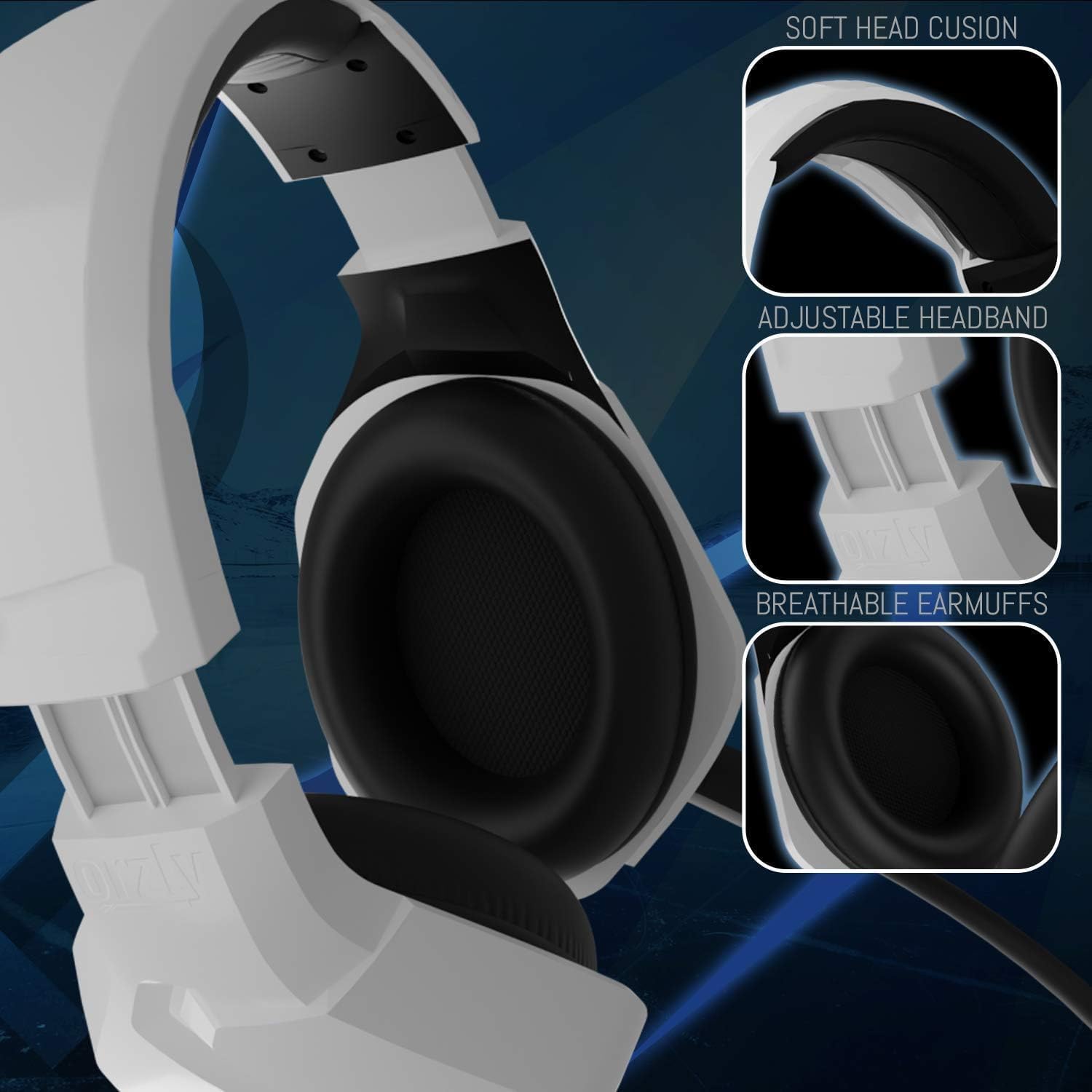 Detalle de Orzly Hornet RXH-20 cuffie gaming bass