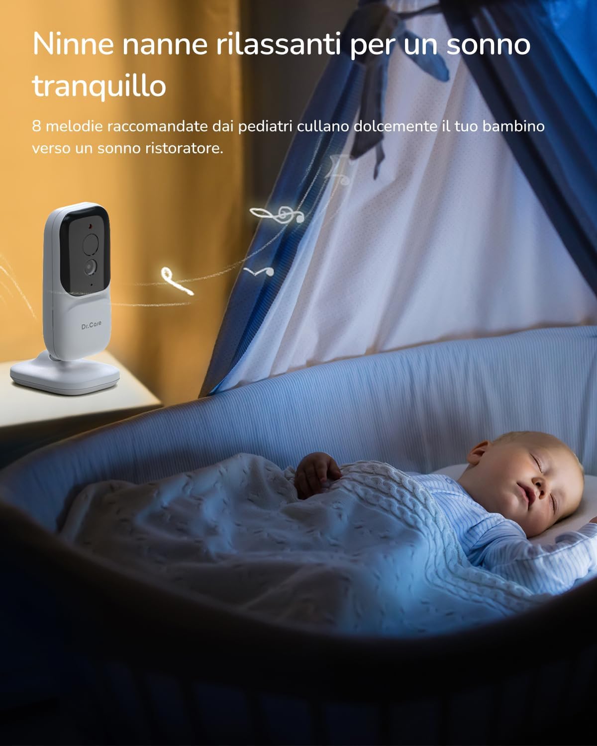Thumbnail 6 de Dr.Care NeoView Baby Monitor Video 2.8" – Schermo 2.8", Registrazione Loop e VOX, Notturna, Batteria e Clip cintura