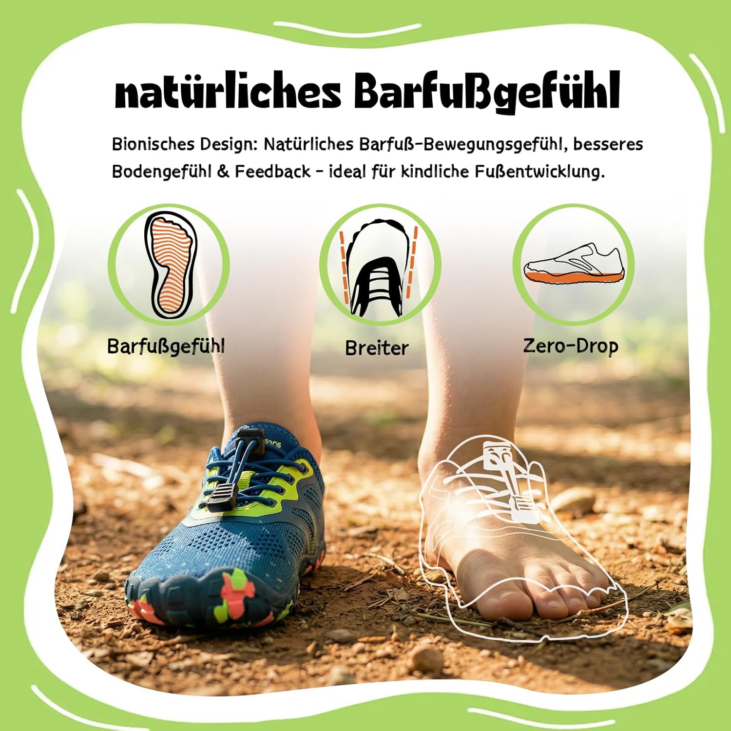 Thumbnail 2 de IceUnicorn Kinder Barfußschuhe – atmungsaktiv, dünne Sohle, einfach anzuziehen
