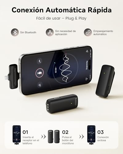 Thumbnail 1 de CZOCPOS 2 Micrófonos Inalámbricos para Phone y Android con Estuche de Carga
