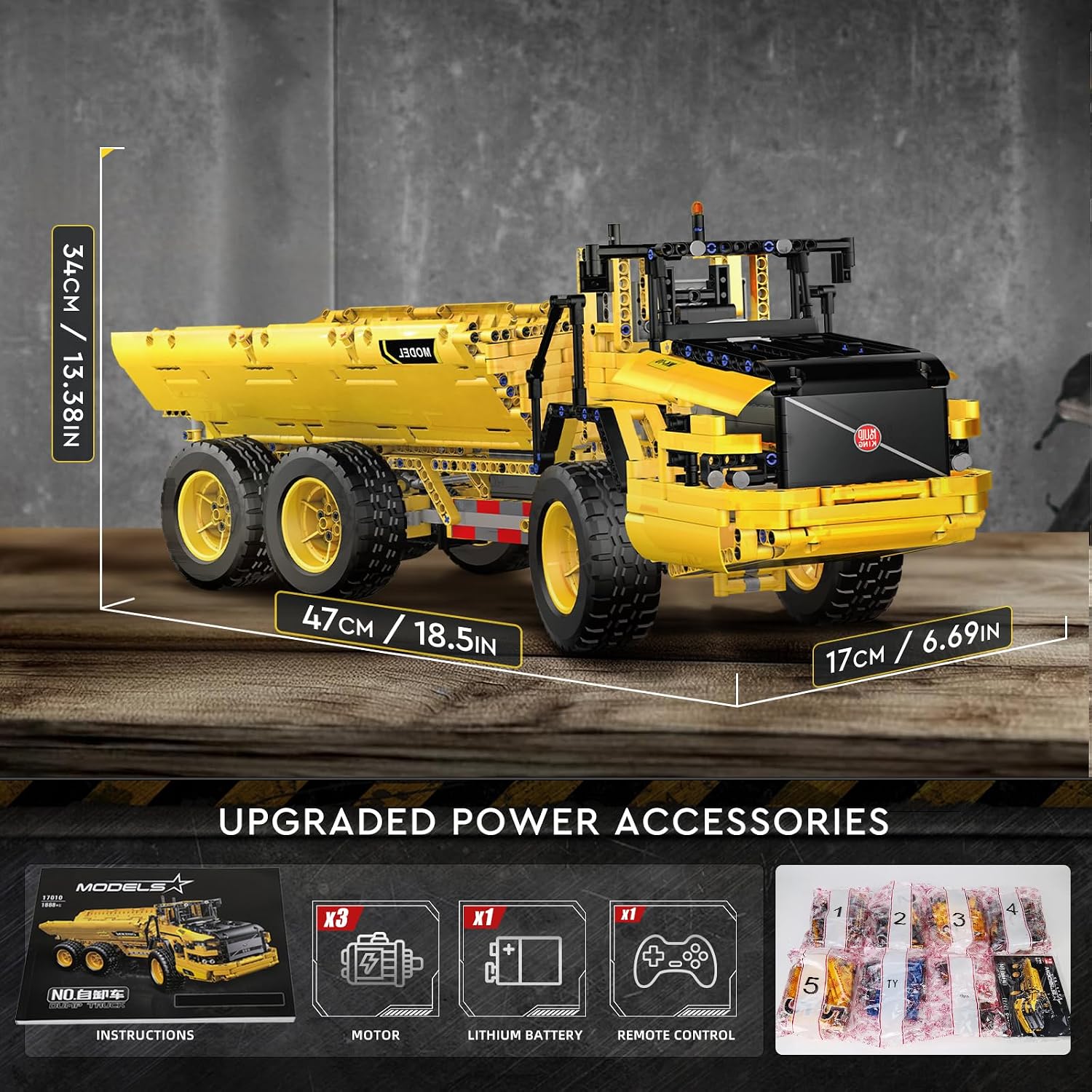 Thumbnail 6 de Mould King 17010 Dumper articulé 6x6 1888 pièces