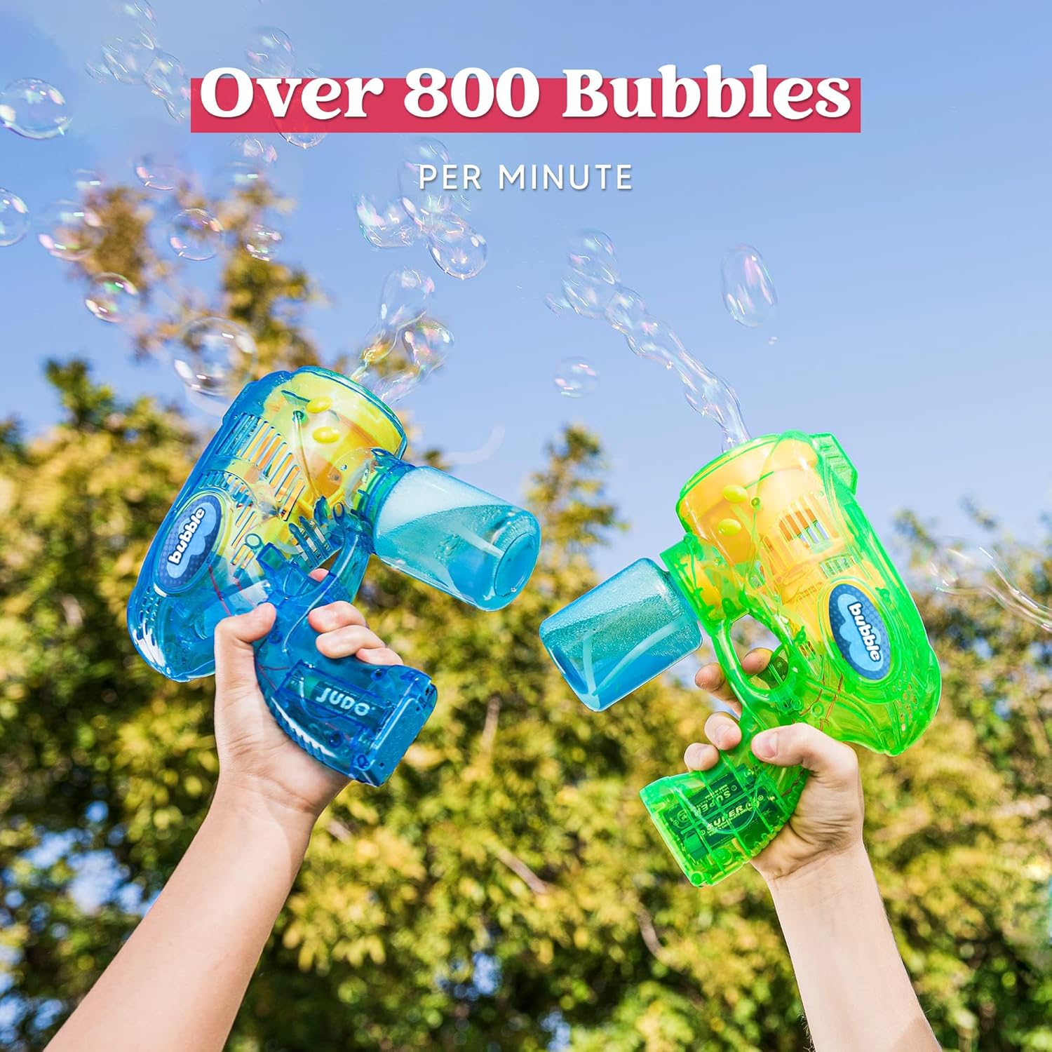 Thumbnail 1 de JOYIN 2 Bubble Guns Blaster Kit with 2 Solution for Kids