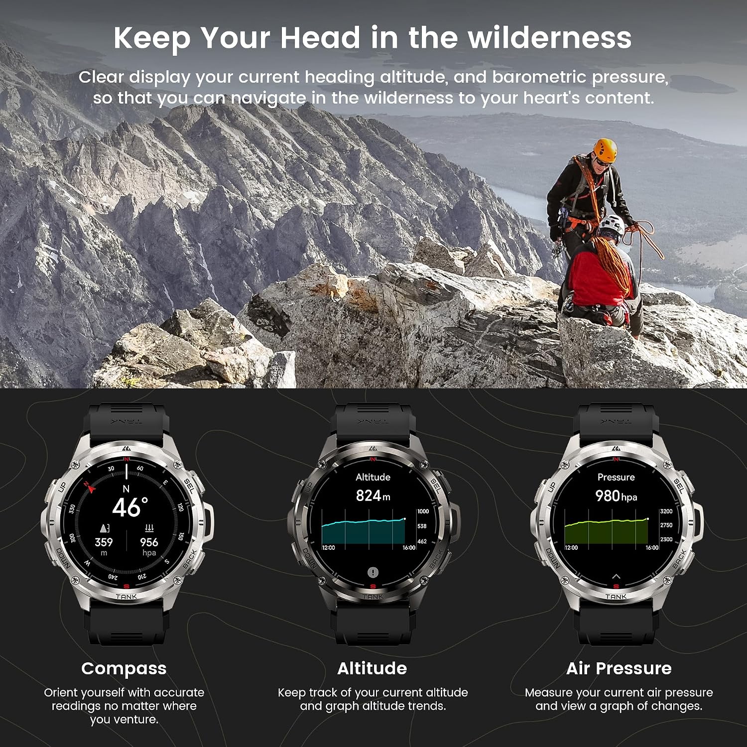 Detalle 2 de KOSPET TANK T3 Ultra GPS Smart Watch for Men