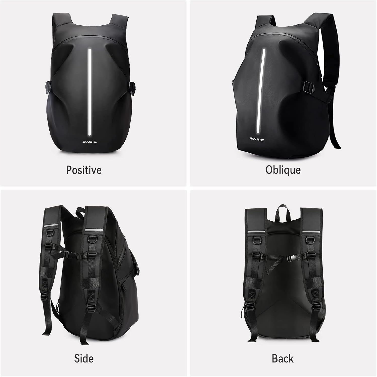 Detalle de HYC00 Motorradrucksack wasserdicht für Herren – Helmrucksack mit erweiterbarem Bereich