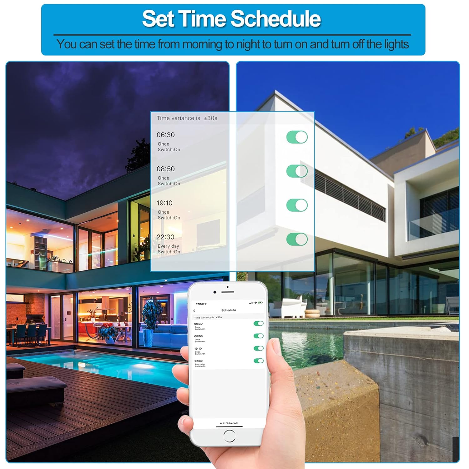 Thumbnail 6 de HeuxGir Smart WiFi Touch-Lichtschalter mit Glasplatte (86 x 86 mm) – kompatibel mit Alexa & Google Home