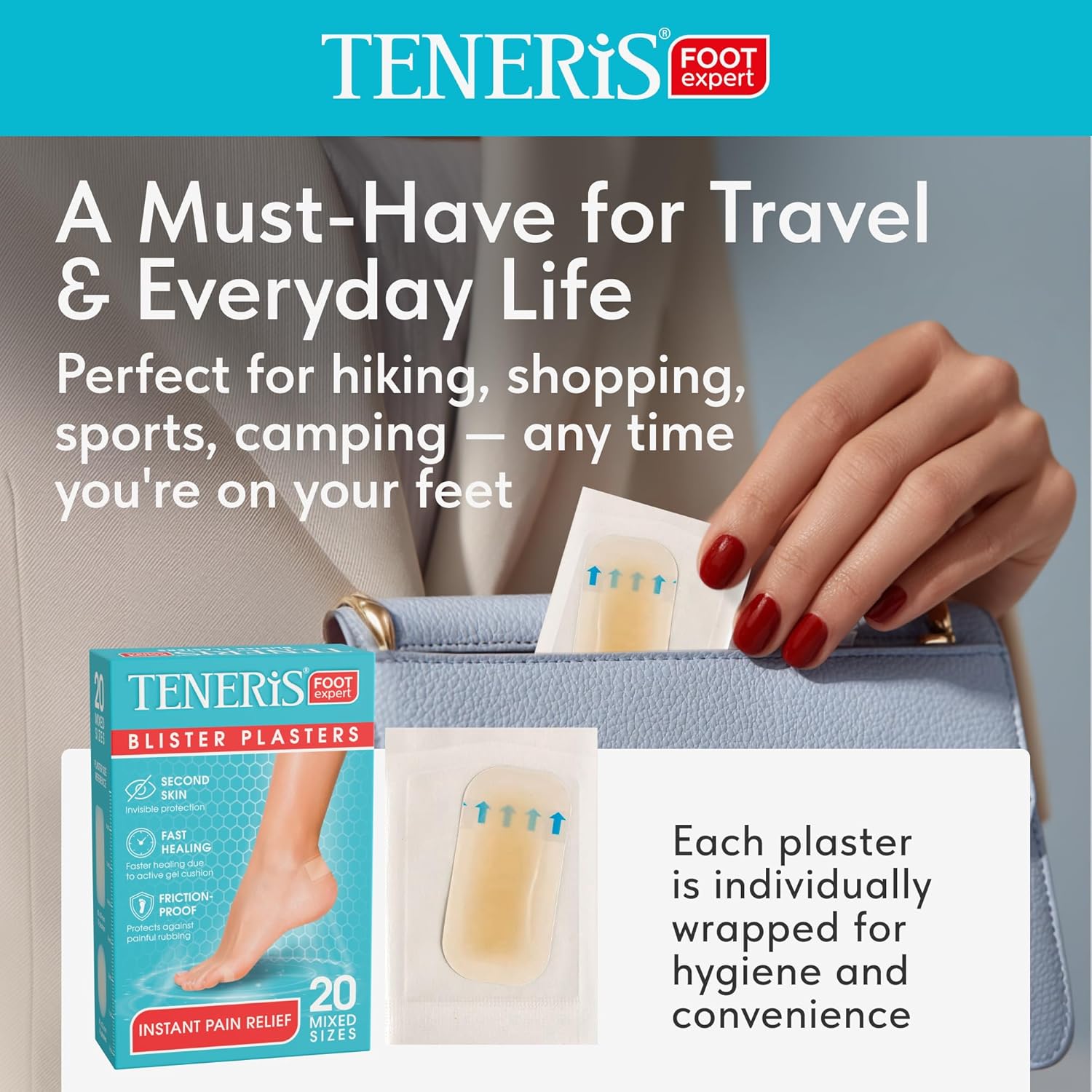 Detalle 1 de Teneris hydrocolloid blister plasters 20 pack