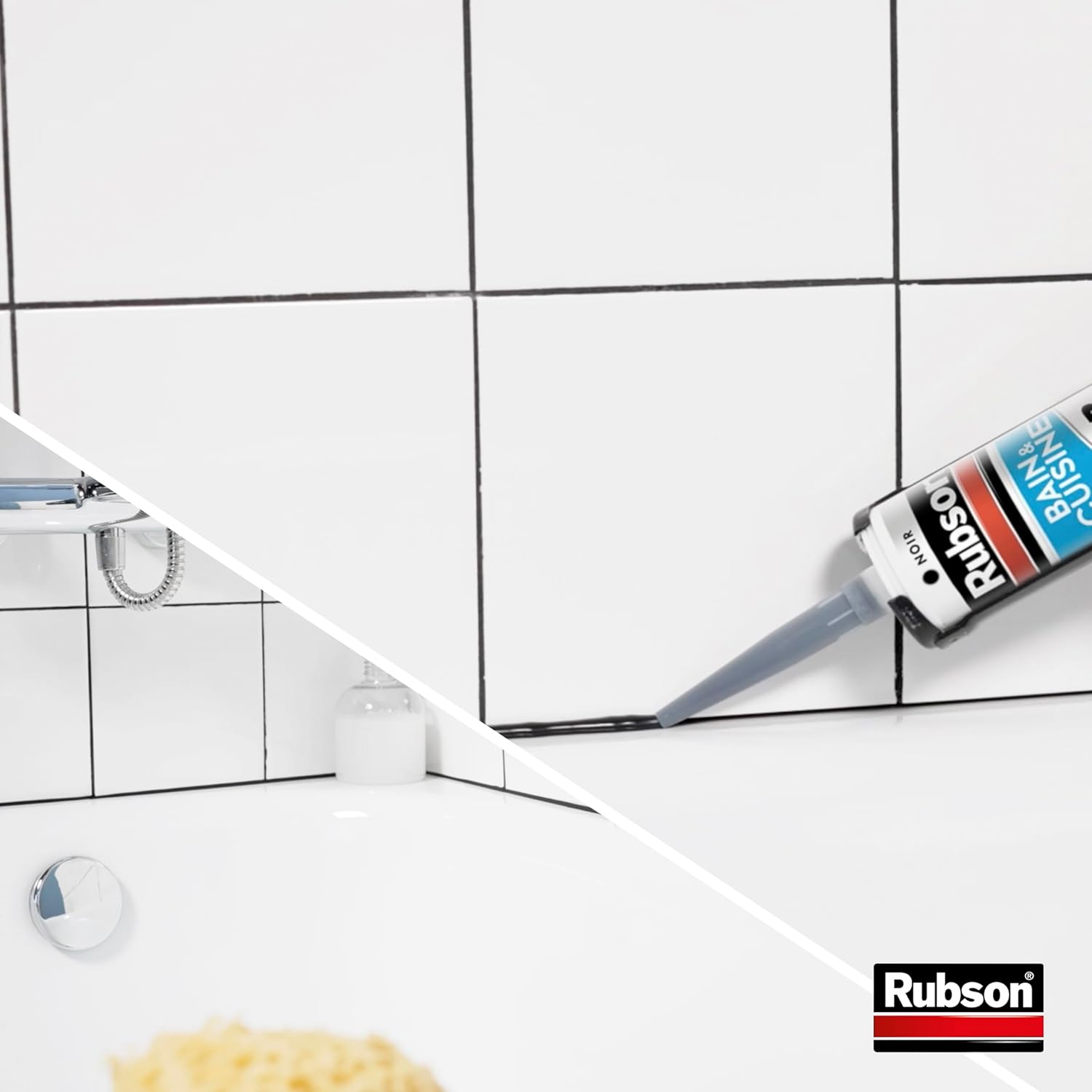 Thumbnail 3 de Rubson Mastic Bain & Cuisine Noir Intense 280 ml — joint silicone multi-matériaux renforcé et antifongique