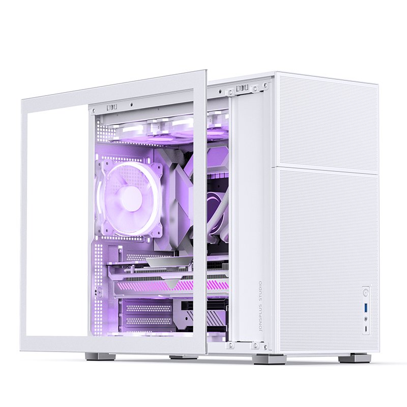 Detalle 2 de Jonsbo D41 MESH (Blanco) Chasis ATX / MicroATX / Mini-ITX con panel frontal mallado