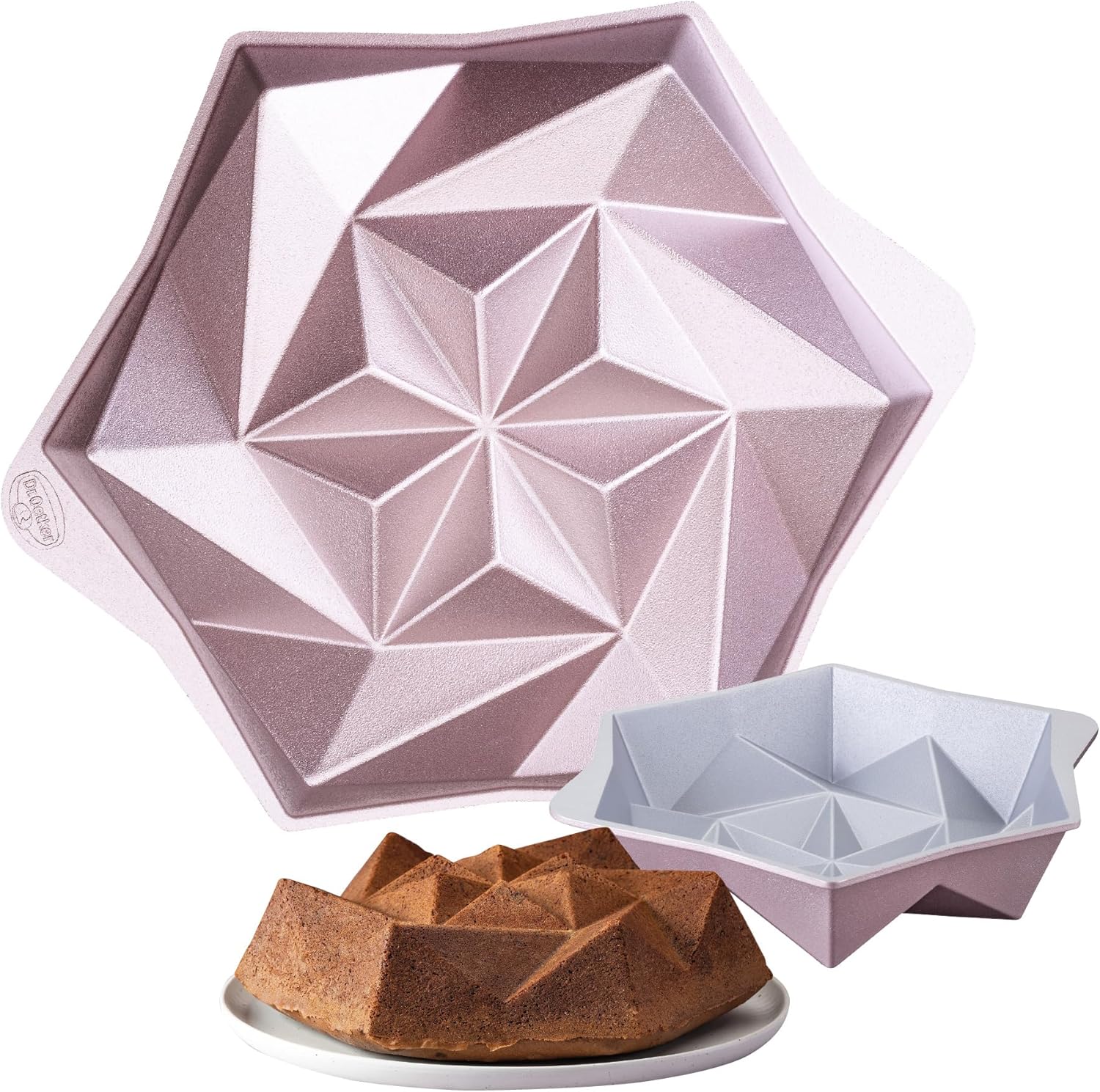 Dr. Oetker Creative Rundform Origami – Ø28 x 7 cm, rose-gold, PFAS-freie Antihaftbeschichtung